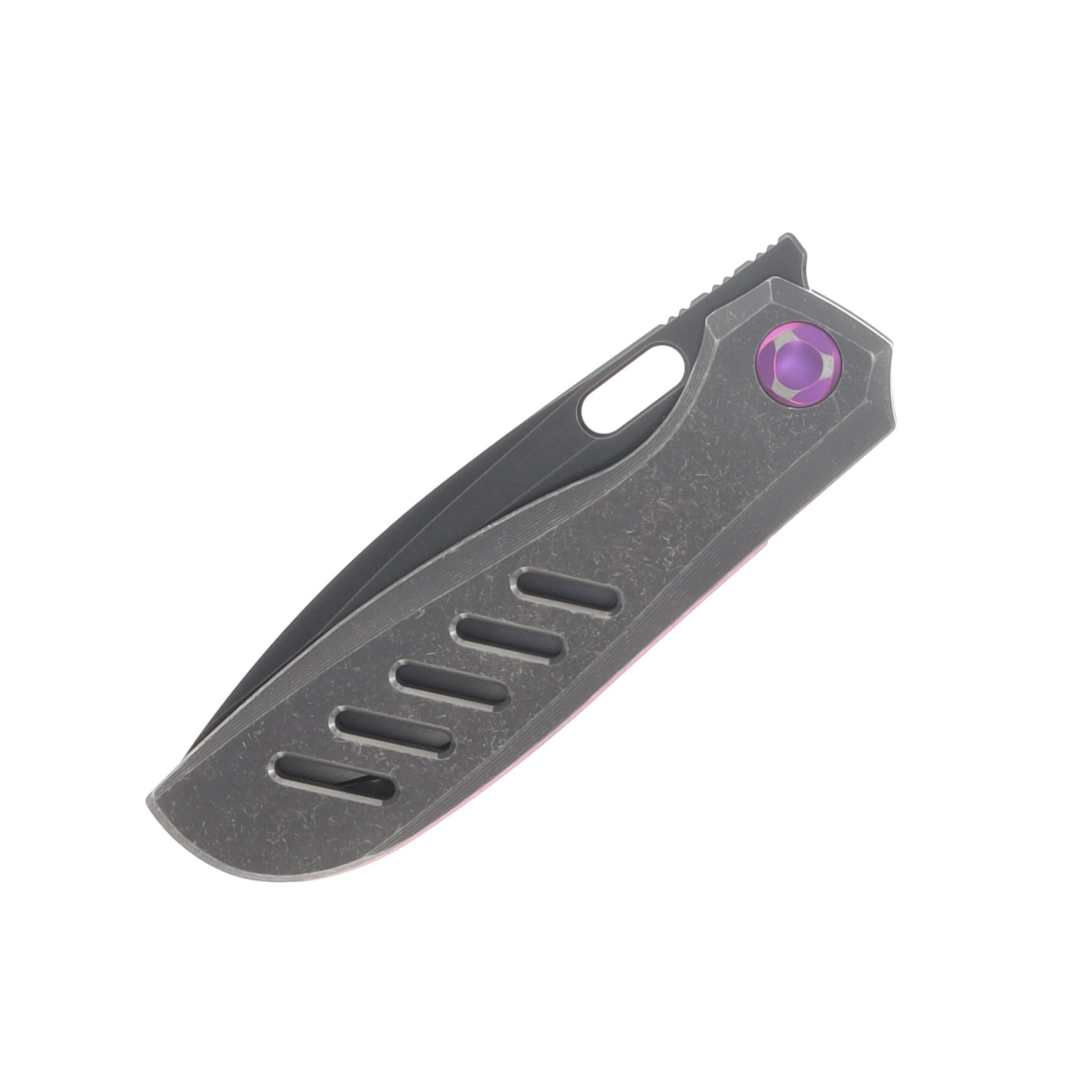Poikilo Blade Gecko Folding Knife Standard DSW V5 TI Handle W/5 Slots M398 Blade POIBGECSDSWV55SLT View 5