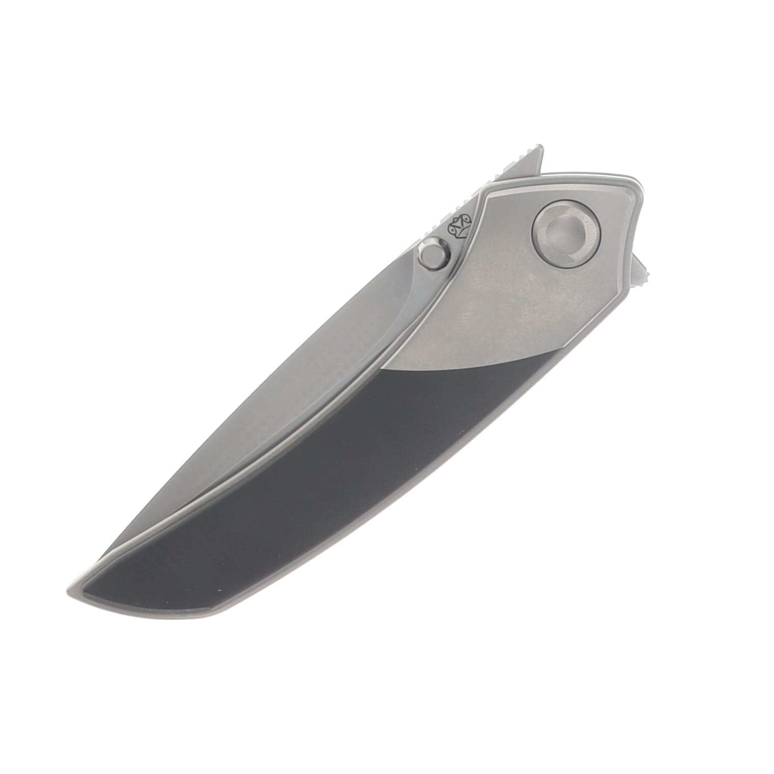 Poikilo Blade Tuna Mini Standard PSW Folding Knife Black Gray TI Handle M398 Blade POIBTUNAMINISPSW View 5