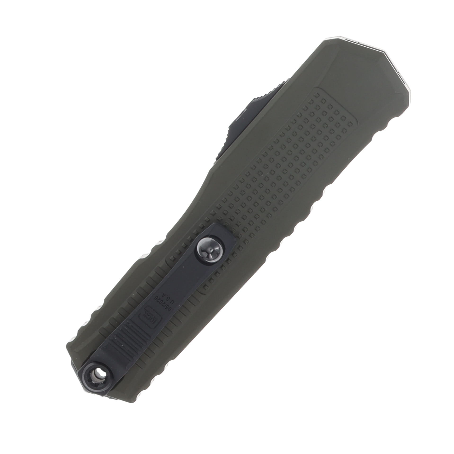Glock x Microtech Glock G19K D/E OTF Auto Black Bayonet Blade and Hardware Standard OD Green Chassis 80-1OD GLO79315 View 4
