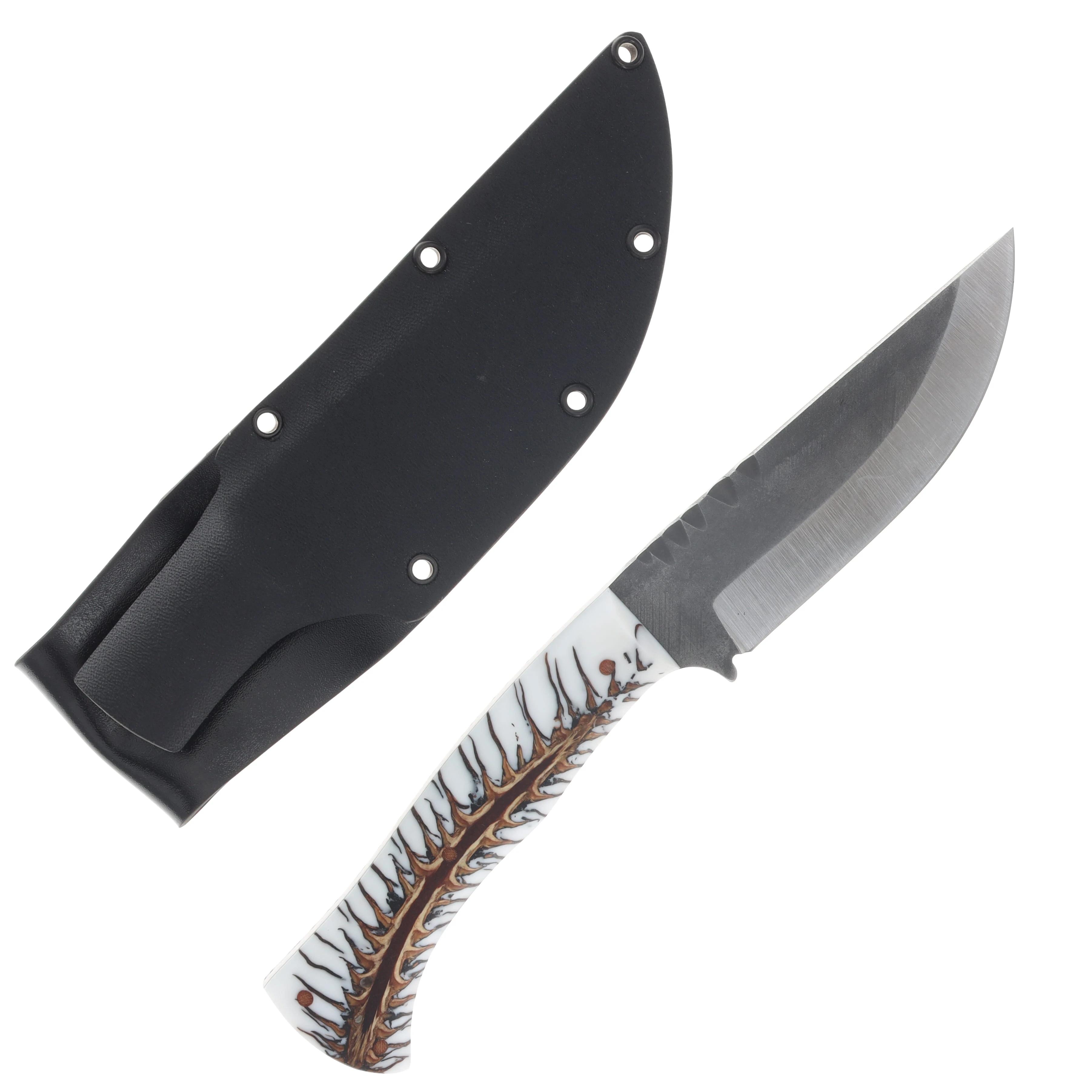 Avery Knifeworks Woodsman Fixed Blade Forged Magnacut/White Pinecone AK02WP View 2