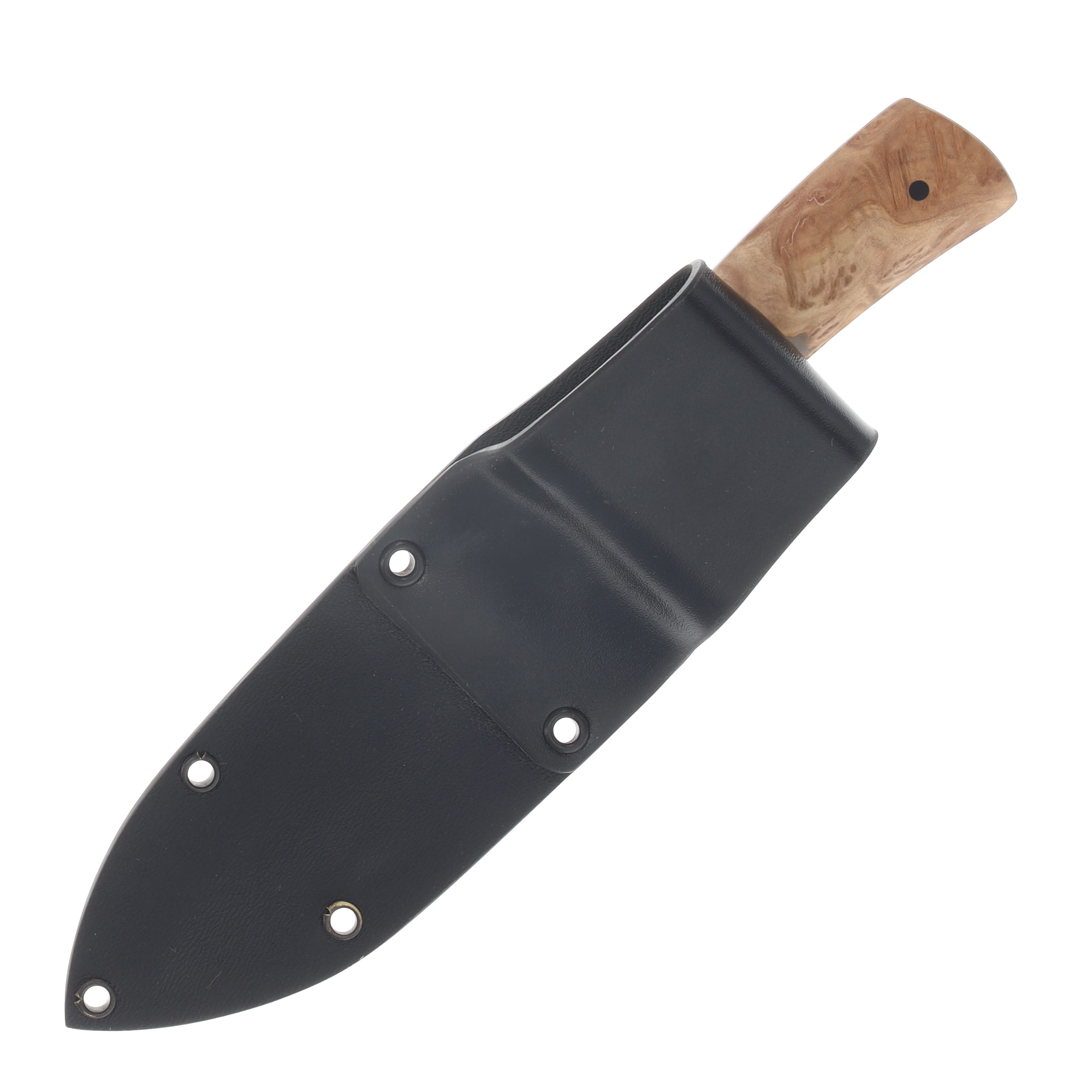 Avery Knifeworks Bird and Trout Knife Fixed Blade Forged Magnacut/Carolina Blue Resin & Spalted Maple AK03CBSM View 7
