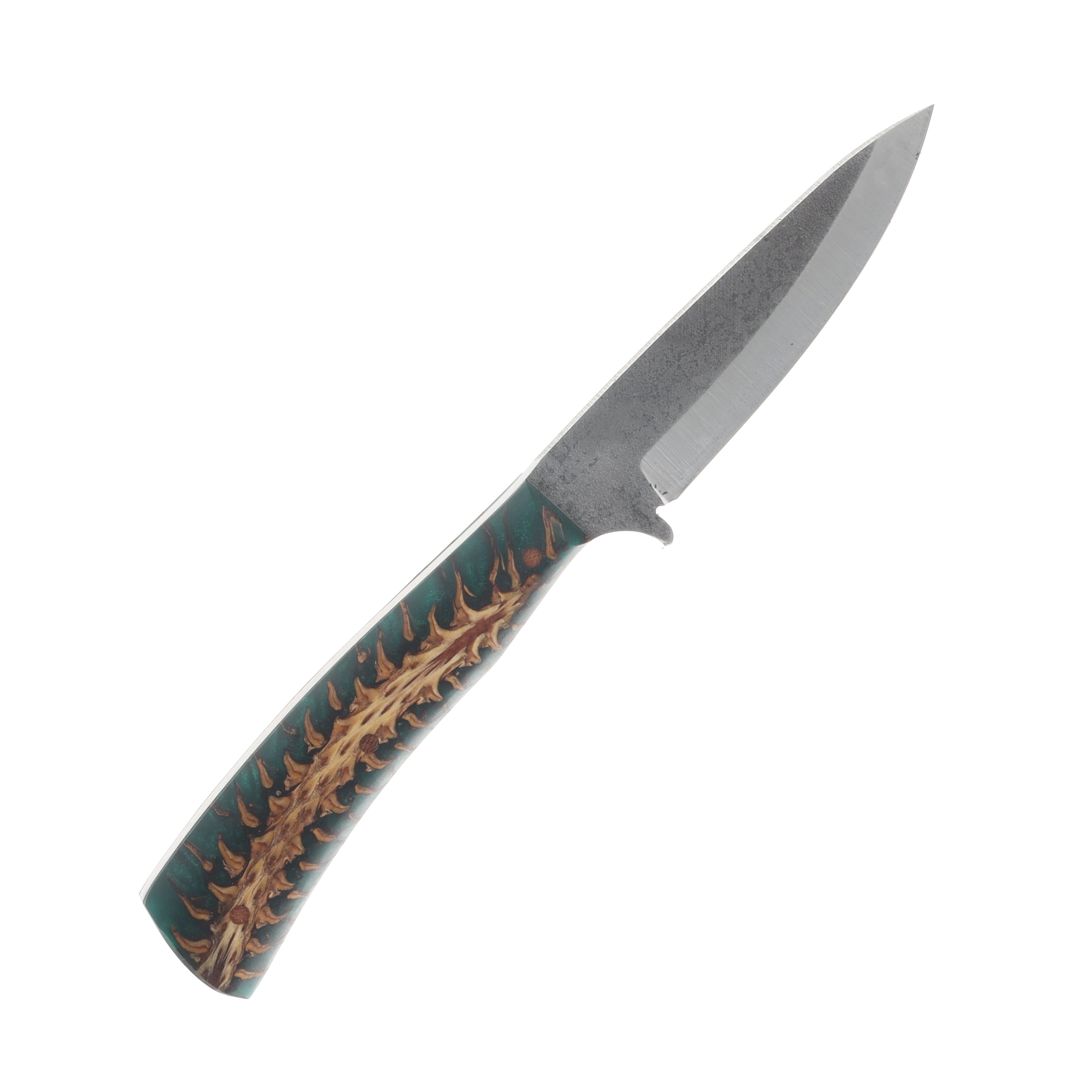 Avery Knifeworks Bird and Trout Knife Fixed Blade Forged Magnacut/Green Pinecone AK03GP View 4