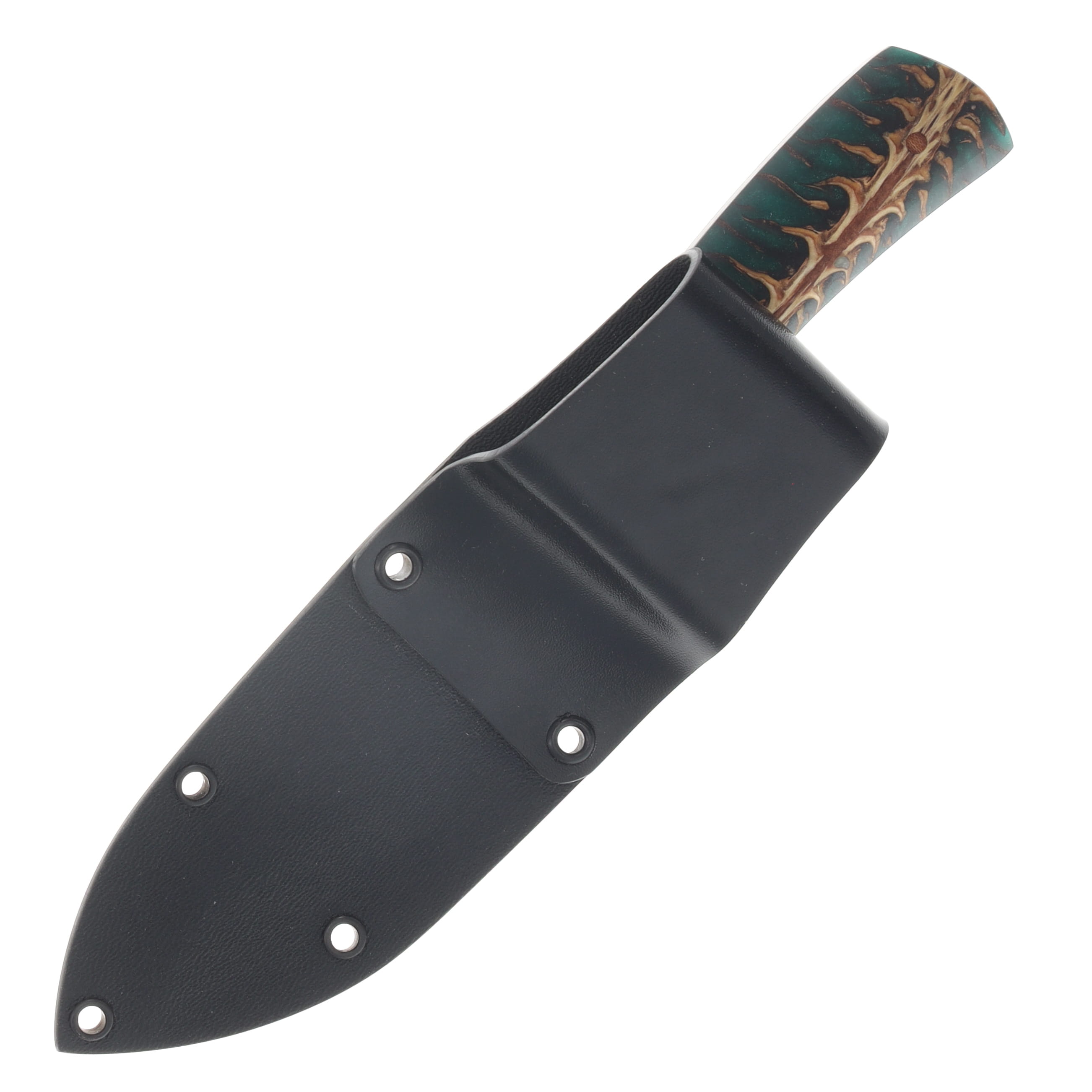 Avery Knifeworks Bird and Trout Knife Fixed Blade Forged Magnacut/Green Pinecone AK03GP View 7
