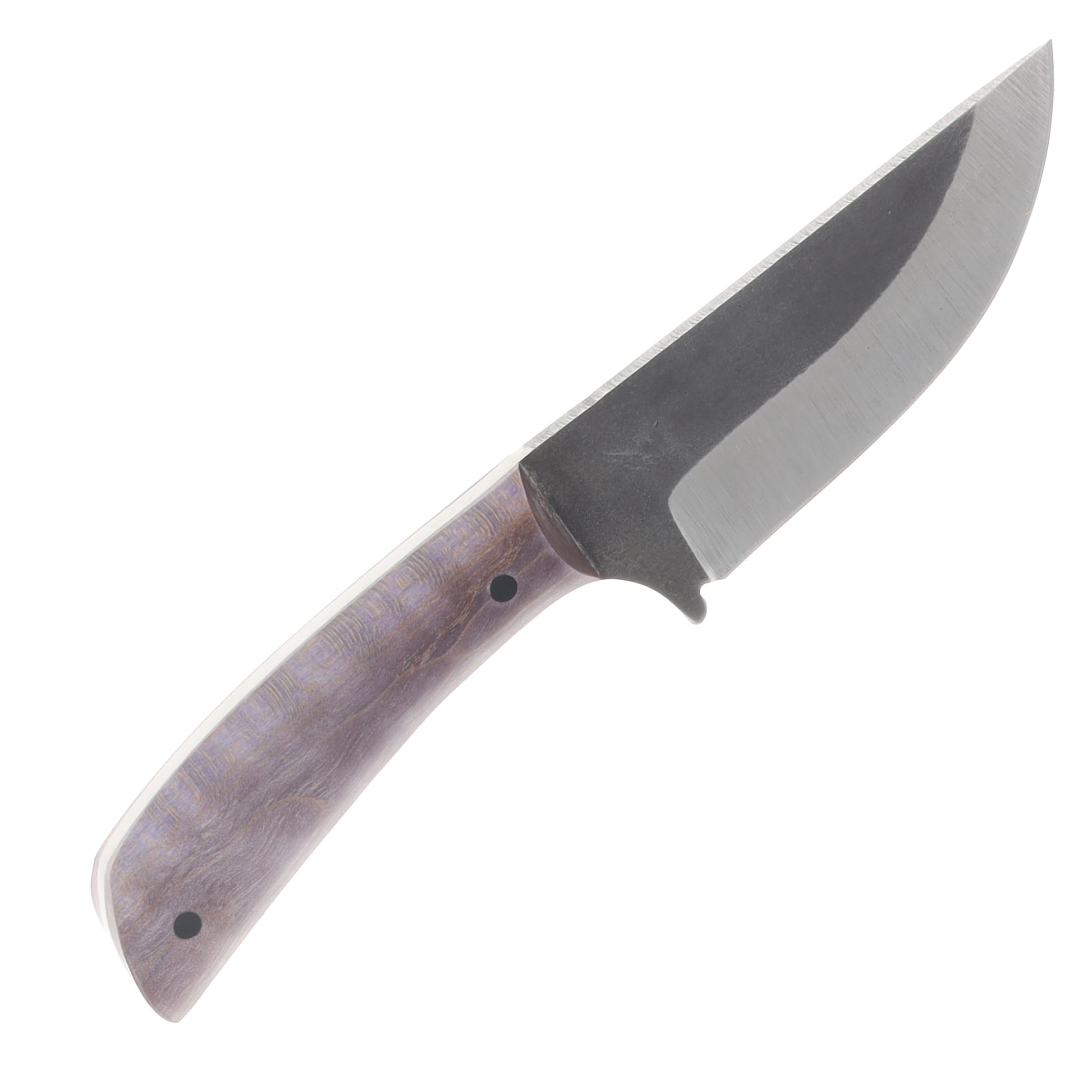 Avery Knifeworks Mini XL Fixed Blade Knife Forged Magnacut/Purple Dyed Curly Maple AK04PCM View 3