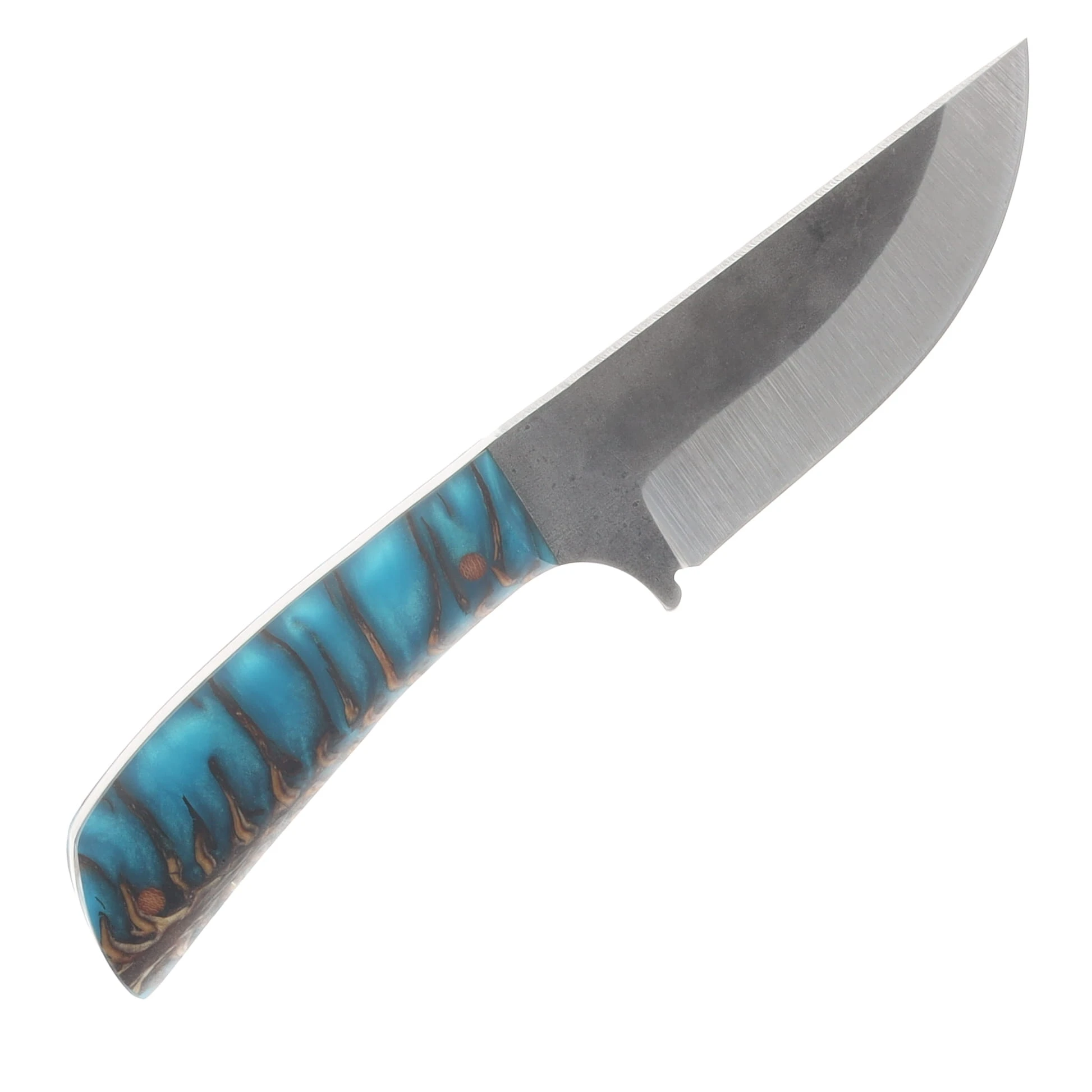 Avery Knifeworks Mini XL Fixed Blade Knife Forged Magnacut/Teal Pinecone AK04TP View 4