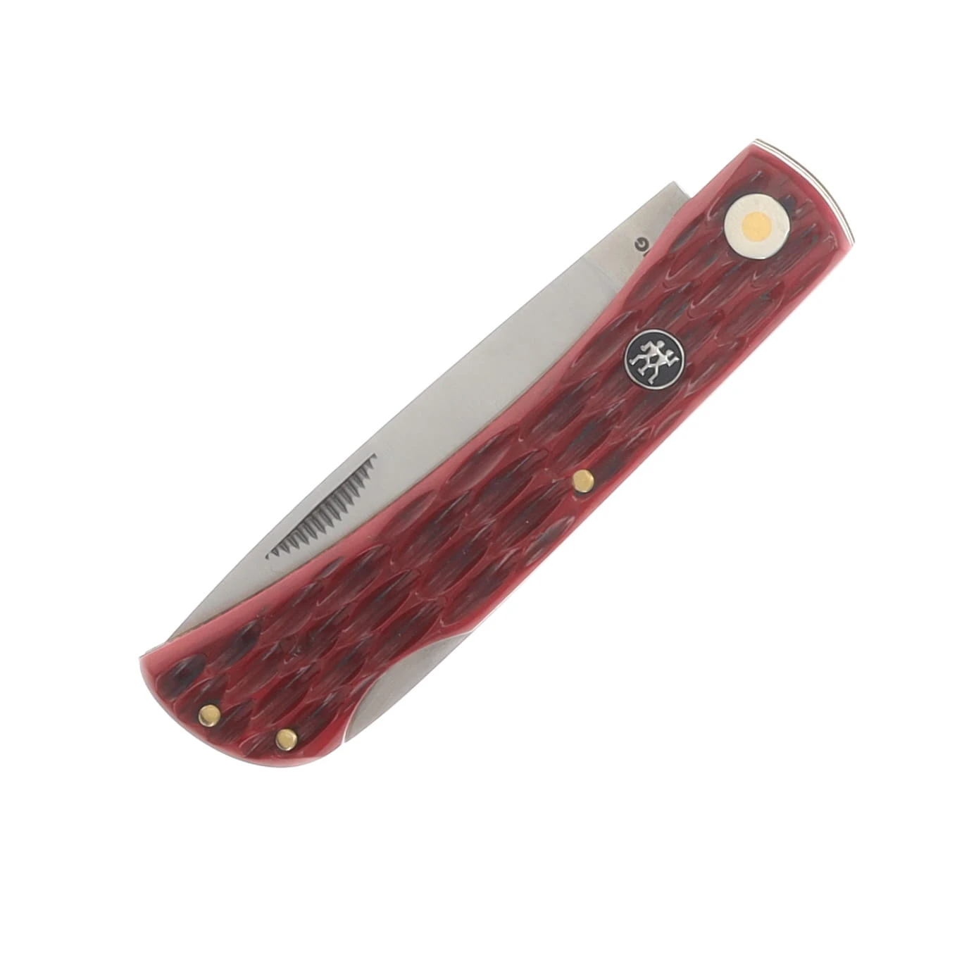 Zwilling J.A. Henckels Landman Sodbuster Folding Knife Red Jigged Bone Handle 14C28N Blade 1037345 View 5
