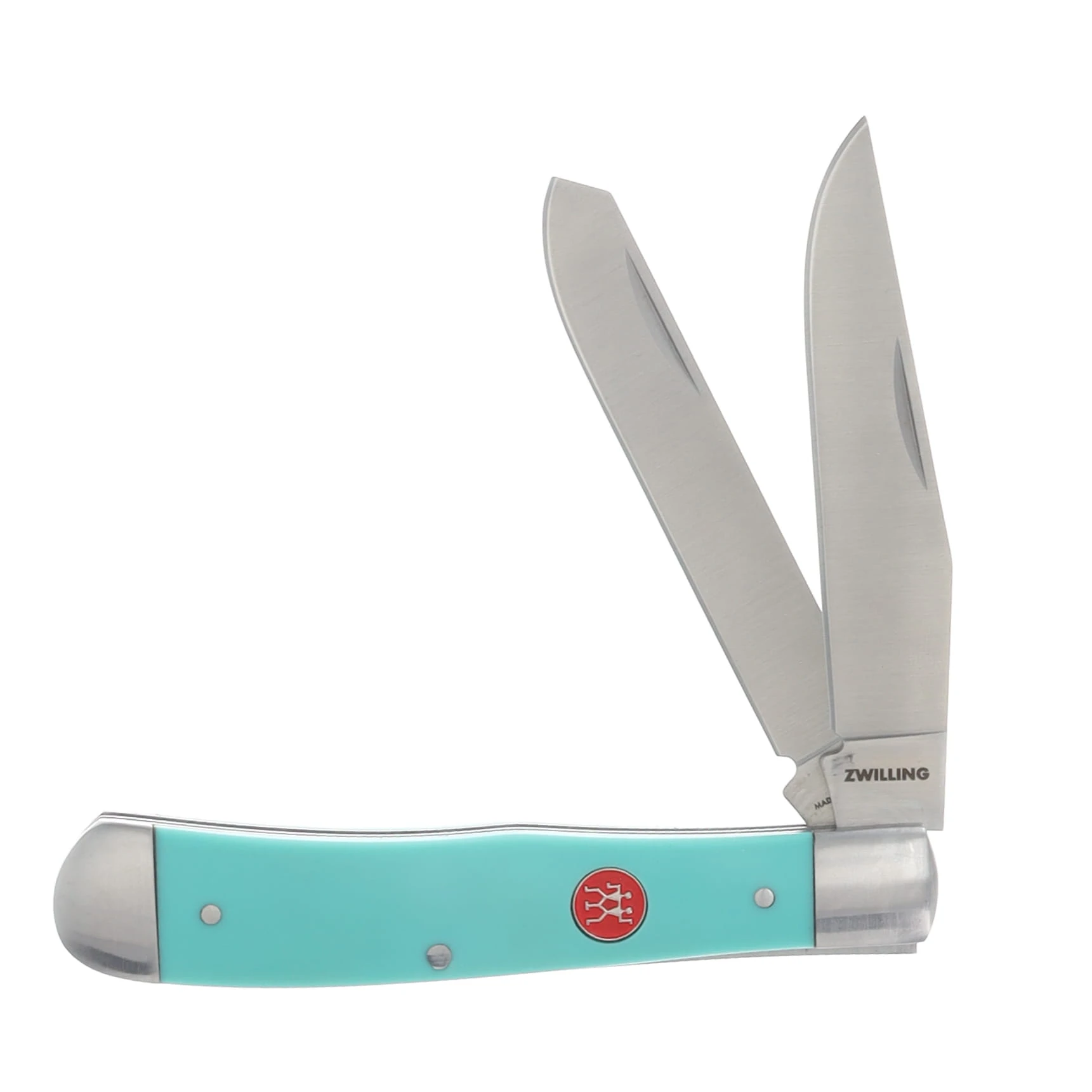 Zwilling J.A. Henckels Trapper Folding Knife Turquoise Plastic Handle 14C28N Blade 1037333 View 1