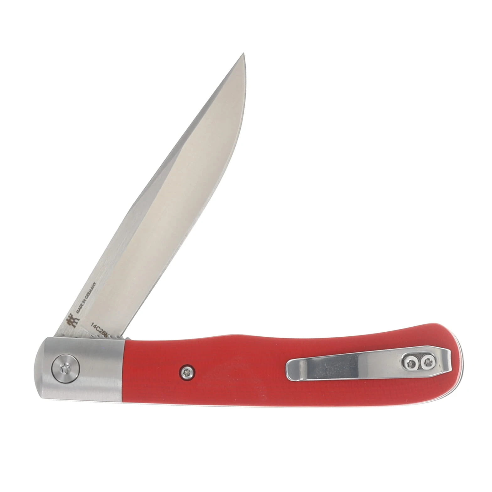 Zwilling J.A. Henckels Flipper Folding Knife Red G-10 Handle 14C28N Blade 1037348 View 4