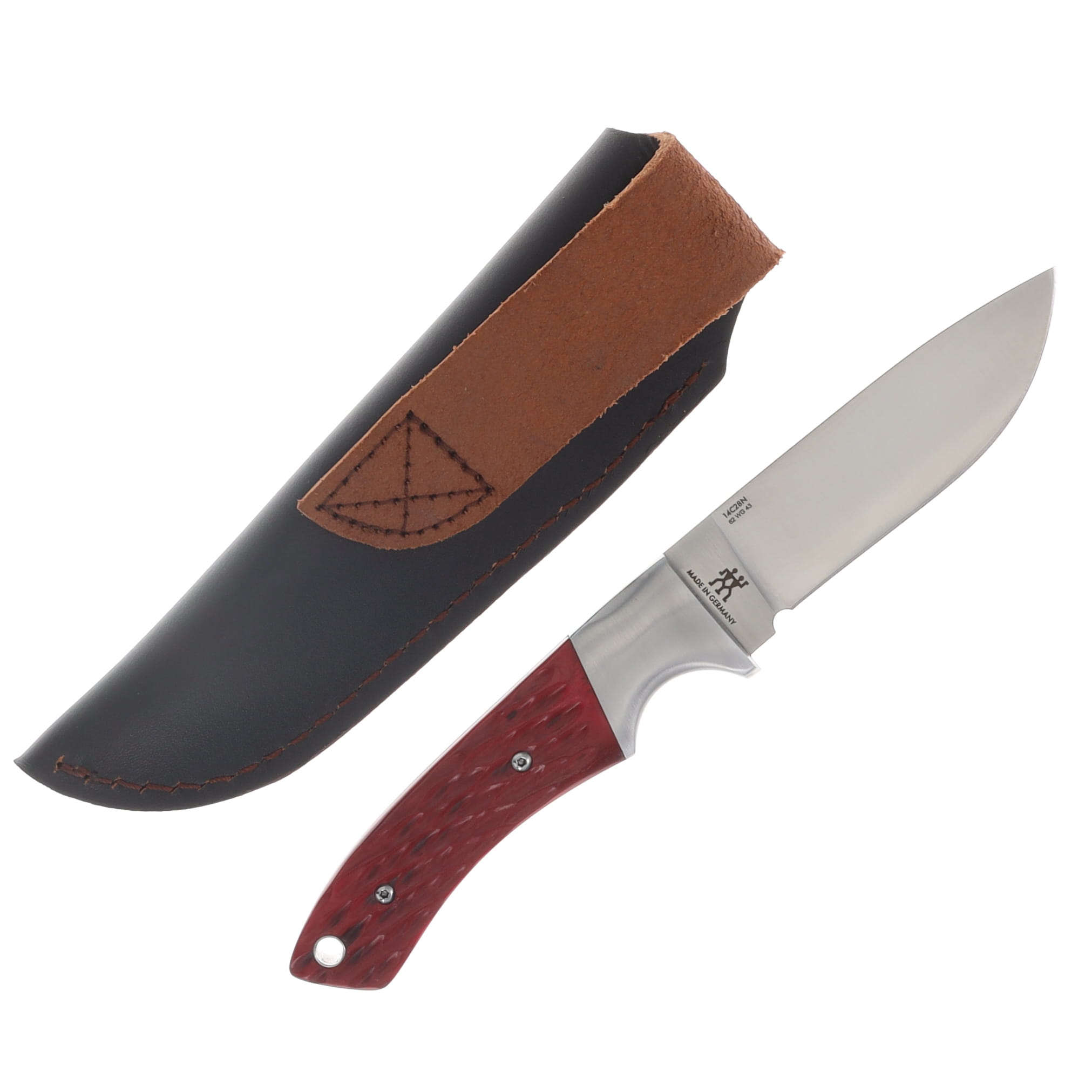 Zwilling J.A. Henckels Outdoor Fixed Red Jigged Bone Handle 14C28N Blade 1037331 View 2