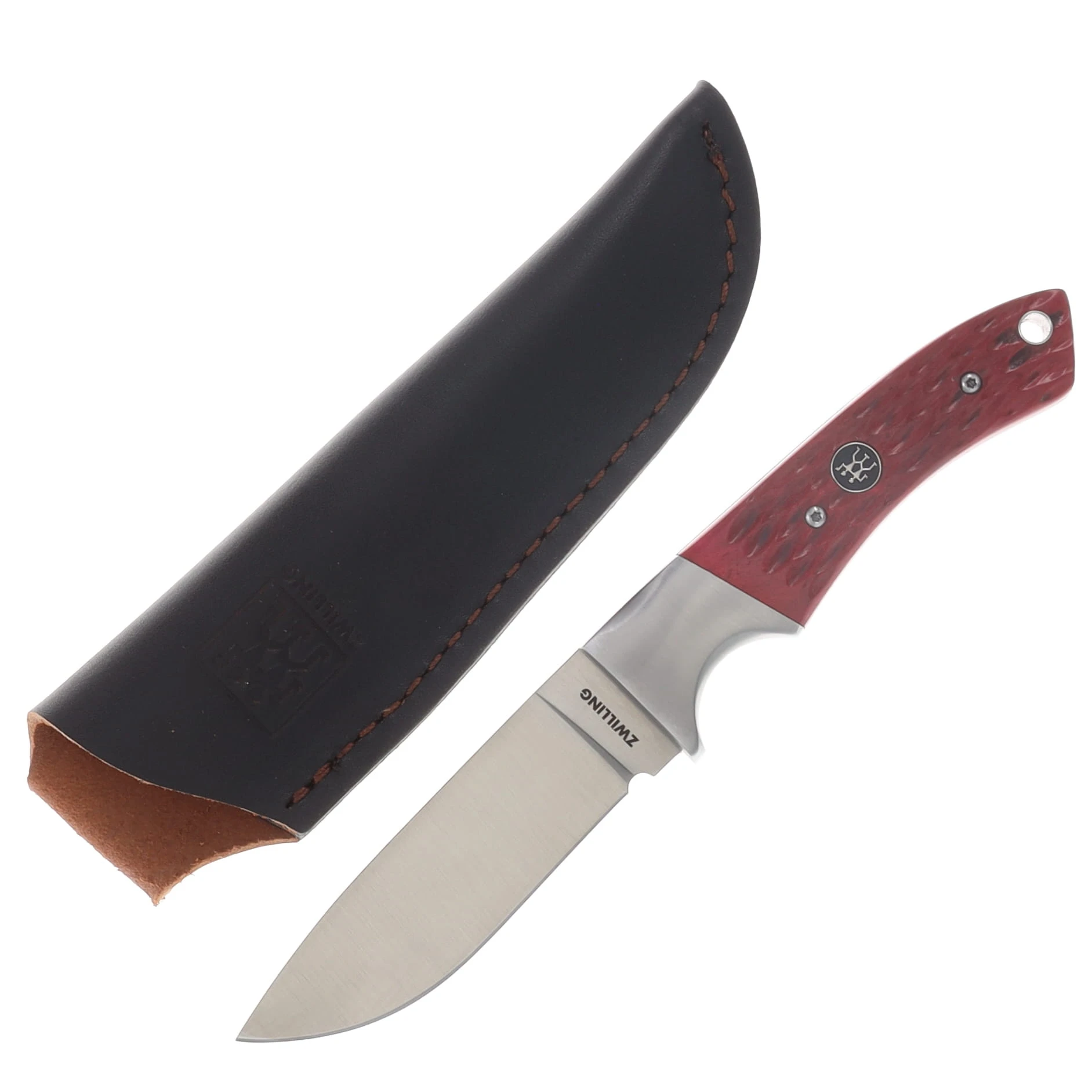 Zwilling J.A. Henckels Outdoor Fixed Red Jigged Bone Handle 14C28N Blade 1037331 View 1