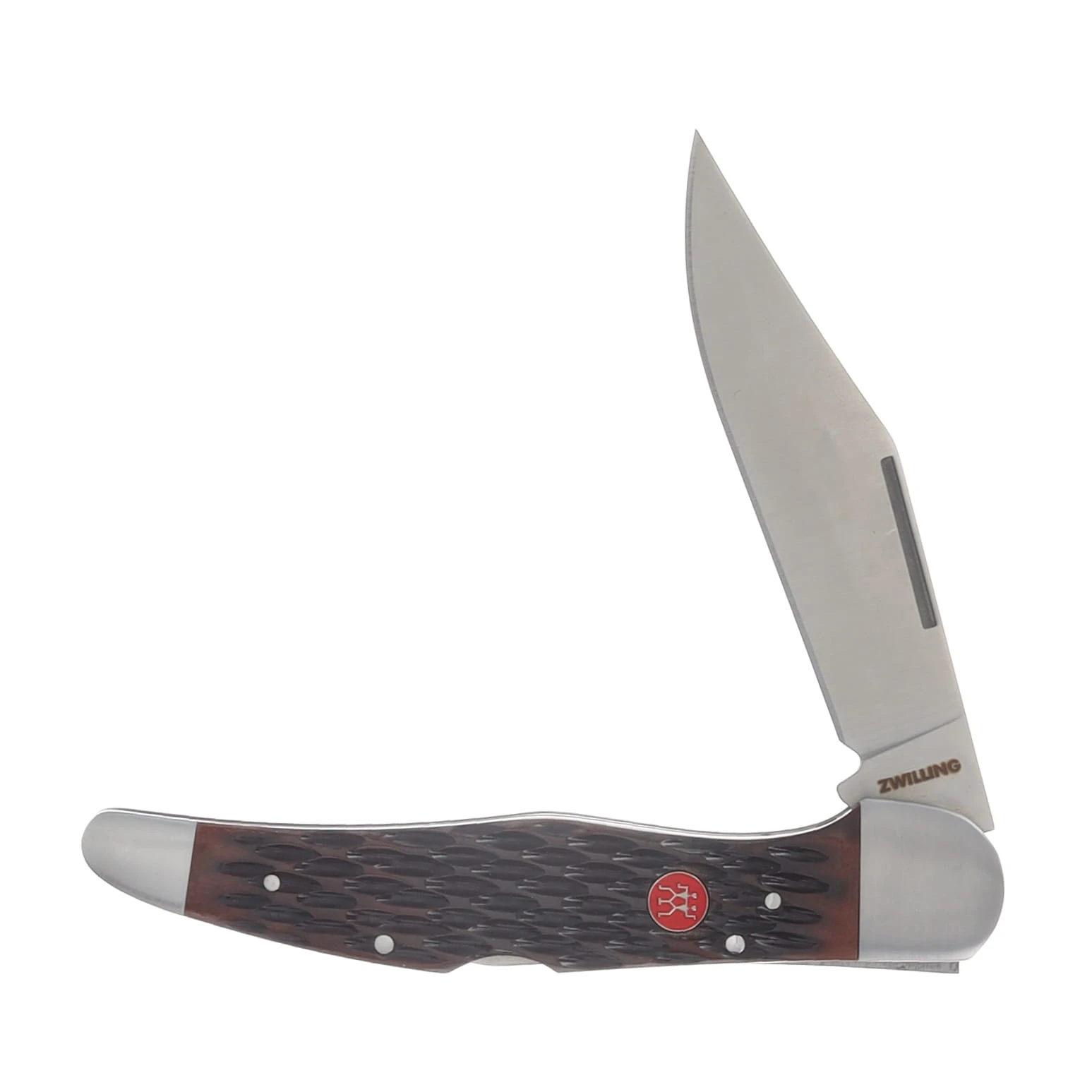 Zwilling J.A. Henckels Outdoor Folding Hunter Brown Jigged Bone Handle 14C28N Blade 1037338 View 3
