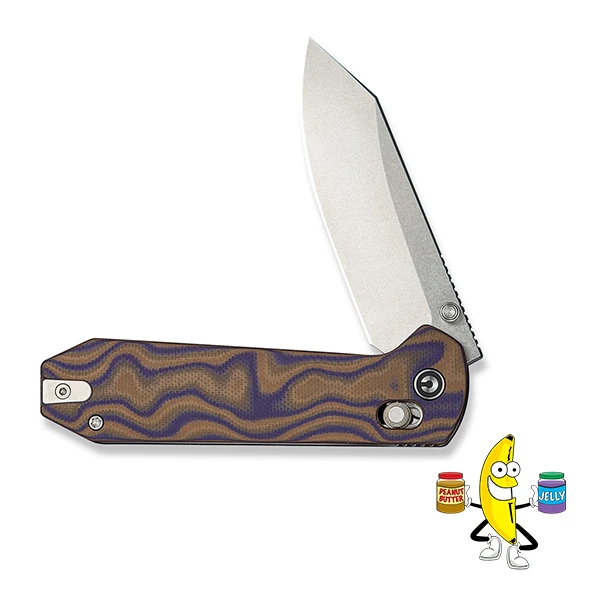 CIVIVI SMKW Exclusive Over Yonder Folding Knife PB & J G-10 Handle SW 14C28N Blade C25027-3 View 2