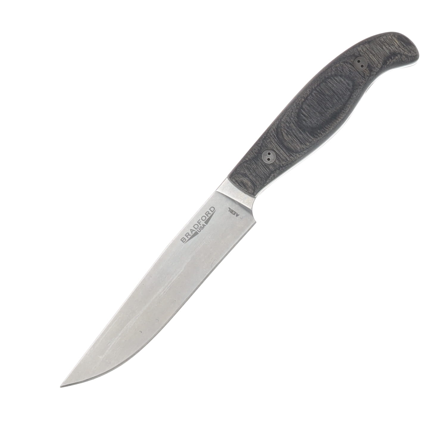 Bradford Orwell Steak Knife Stonewash AEB-L/3D Smooth Charcoal Libertywood 4-Pack with Leather Roll BRAD3693 View 3