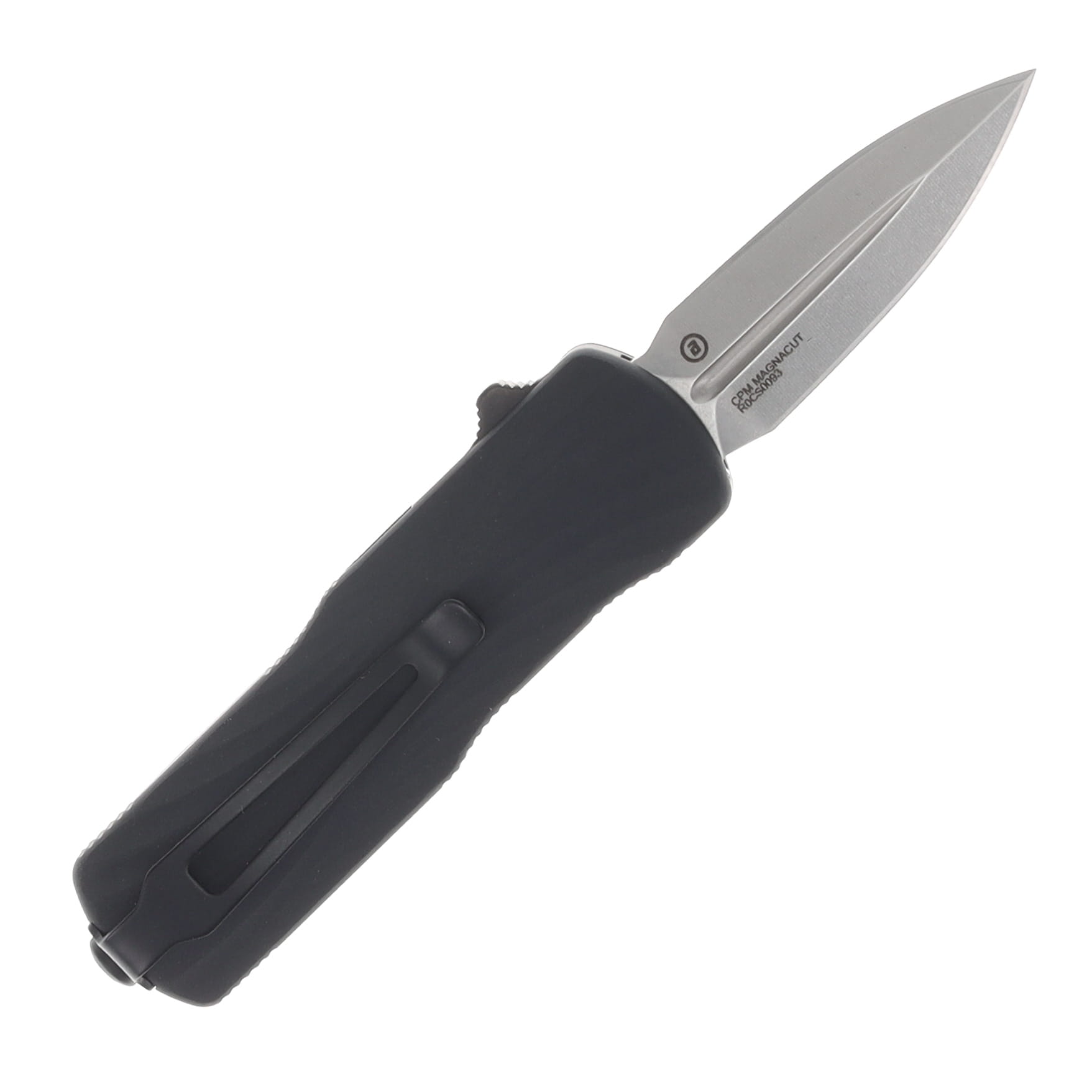 Hogue Micro Counterstrike OTF Auto D/E Tumbled Magnacut Blade Black Aluminum Case - Polymer Cover - Black AUHG34709 View 2