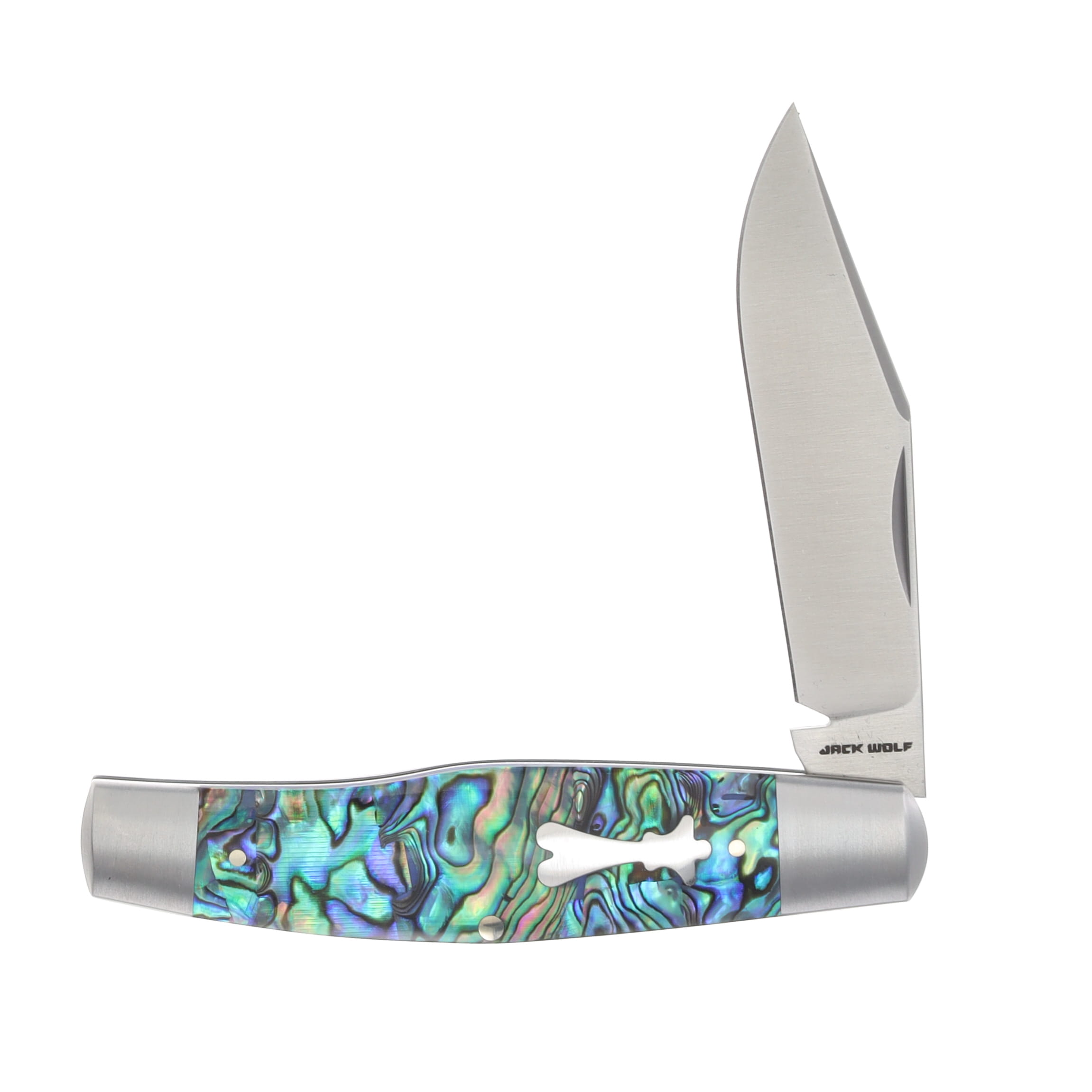 Jack Wolf Stockman Abalone Folding Knife STOCK-01-ABALONE View 3