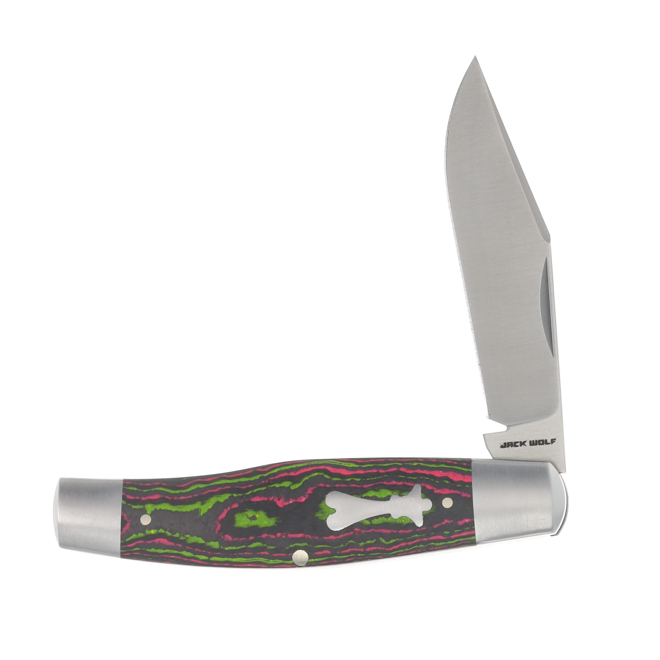 Jack Wolf Stockman CamoCarbon Watermelon Sugar Folding Knife STOCK-01-CC-WAT-SUG View 3