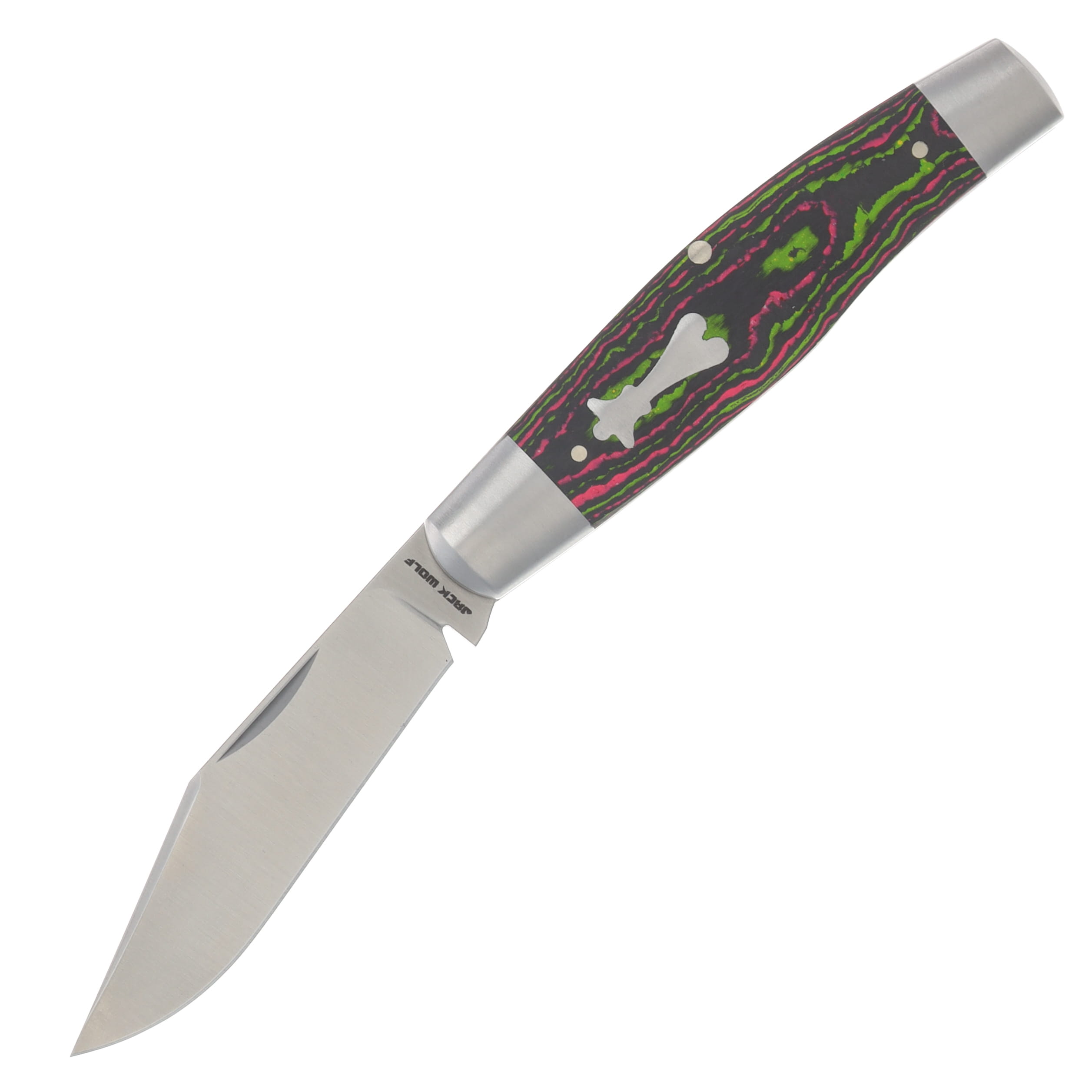 Jack Wolf Stockman CamoCarbon Watermelon Sugar Folding Knife STOCK