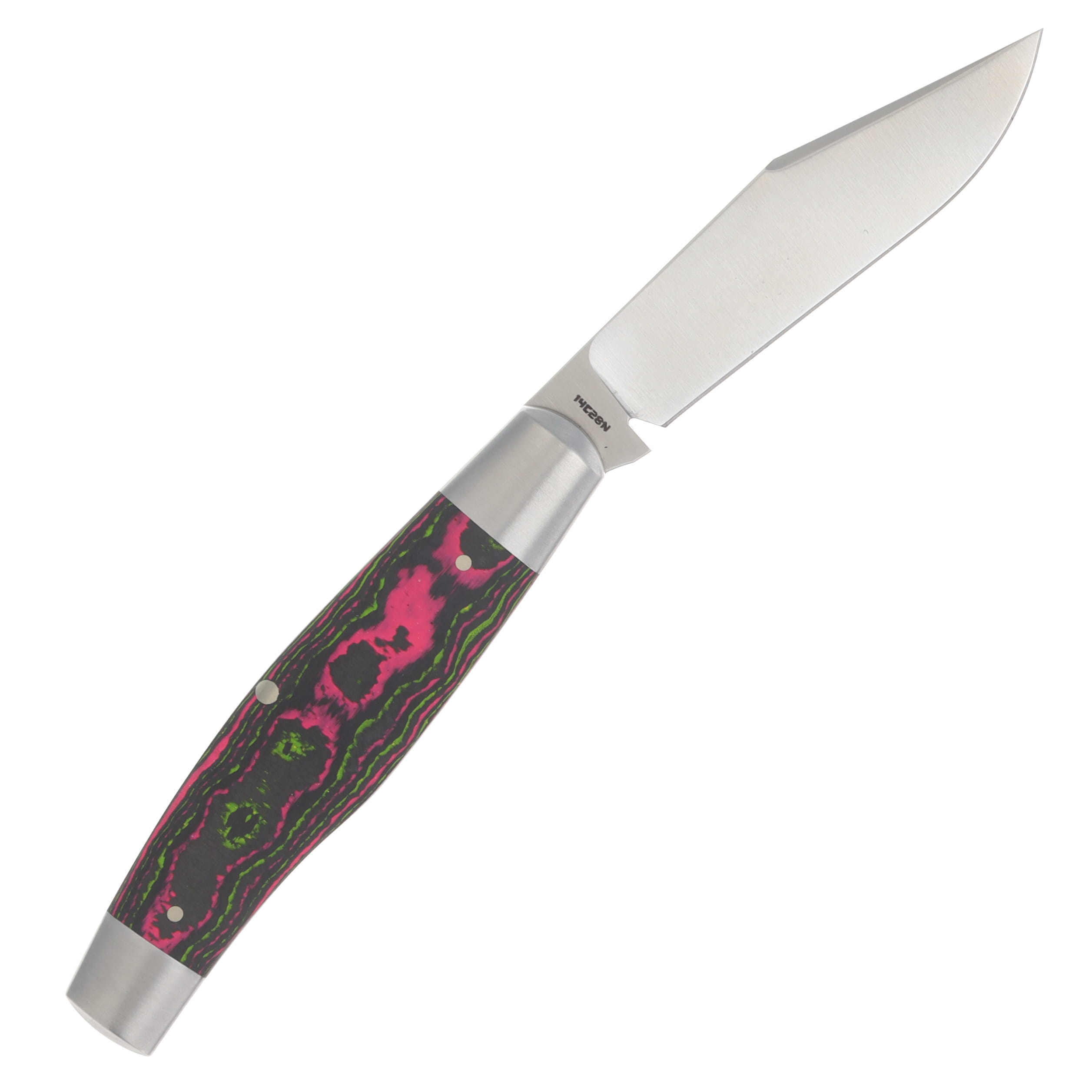 Jack Wolf Stockman CamoCarbon Watermelon Sugar Folding Knife STOCK-01-CC-WAT-SUG View 2