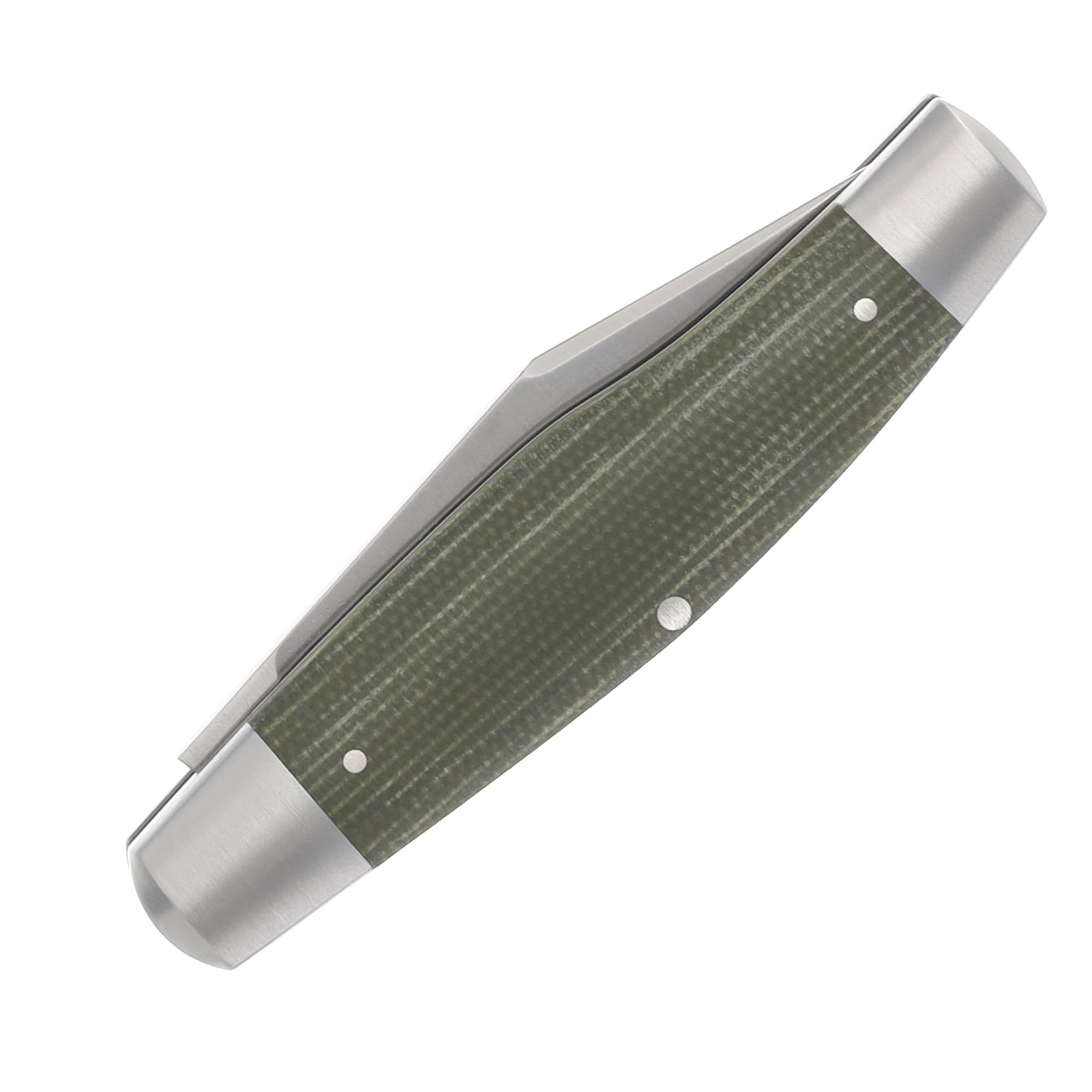 Jack Wolf Stockman Green Canvas Micarta Folding Knife STOCK-01-GRN-CAN-MIC View 6