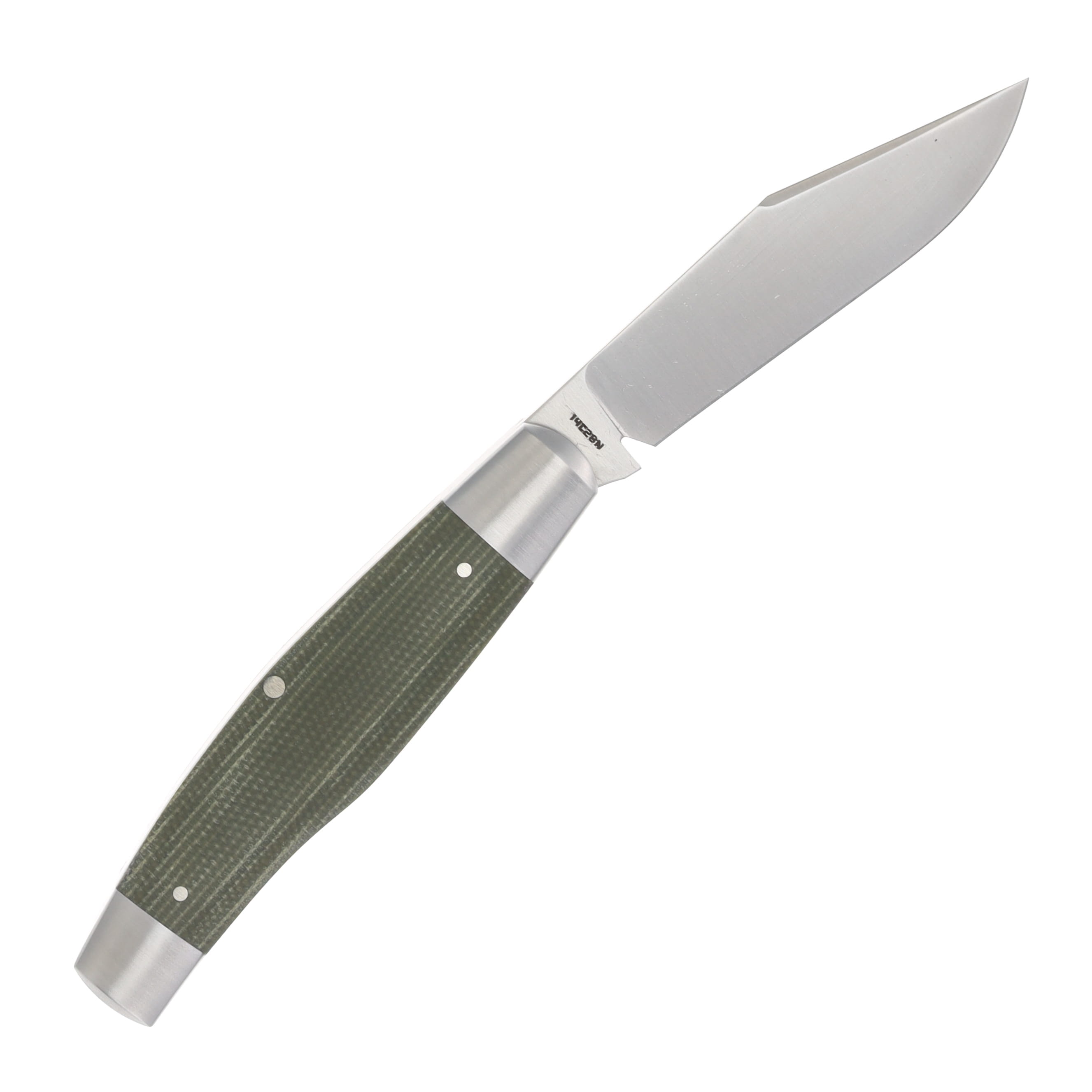 Jack Wolf Stockman Green Canvas Micarta Folding Knife STOCK-01-GRN-CAN-MIC View 2