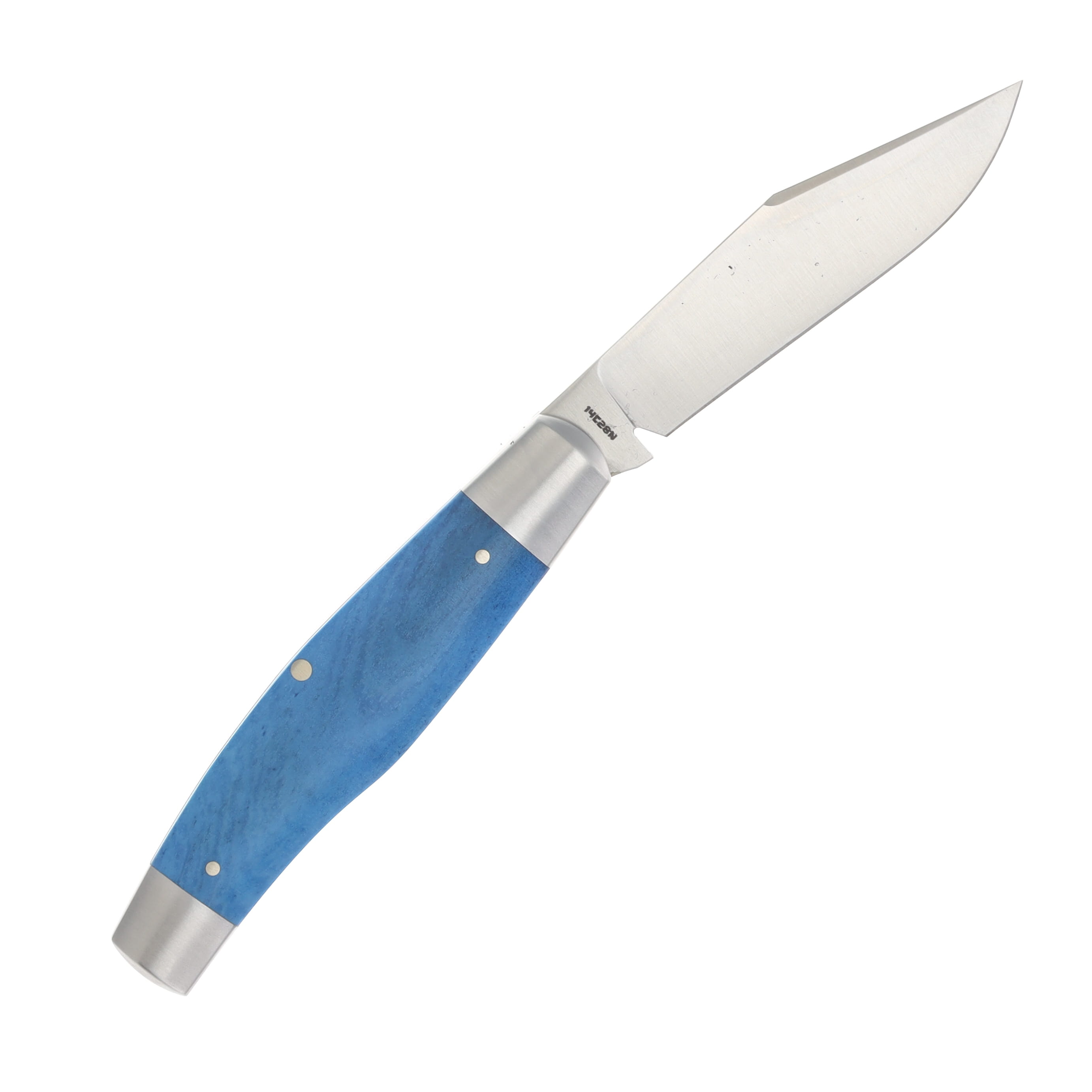 Jack Wolf Stockman Smooth Blue Bone Folding Knife STOCK-01-SMT-BLU-BON View 2