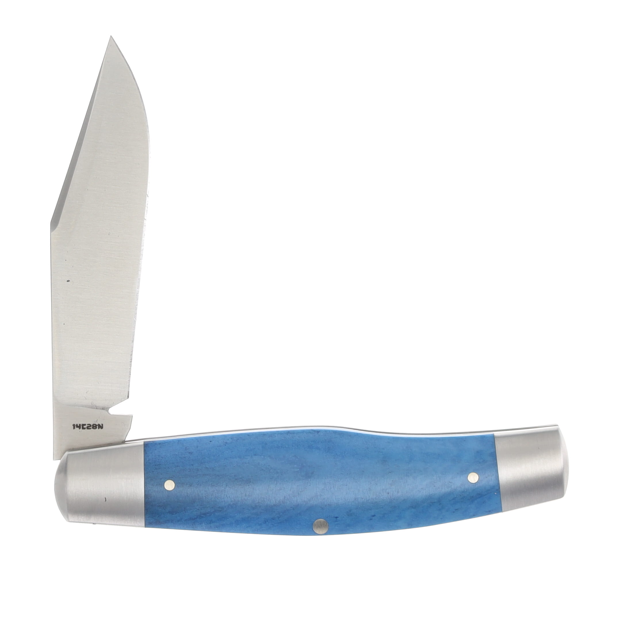Jack Wolf Stockman Smooth Blue Bone Folding Knife STOCK-01-SMT-BLU-BON View 4