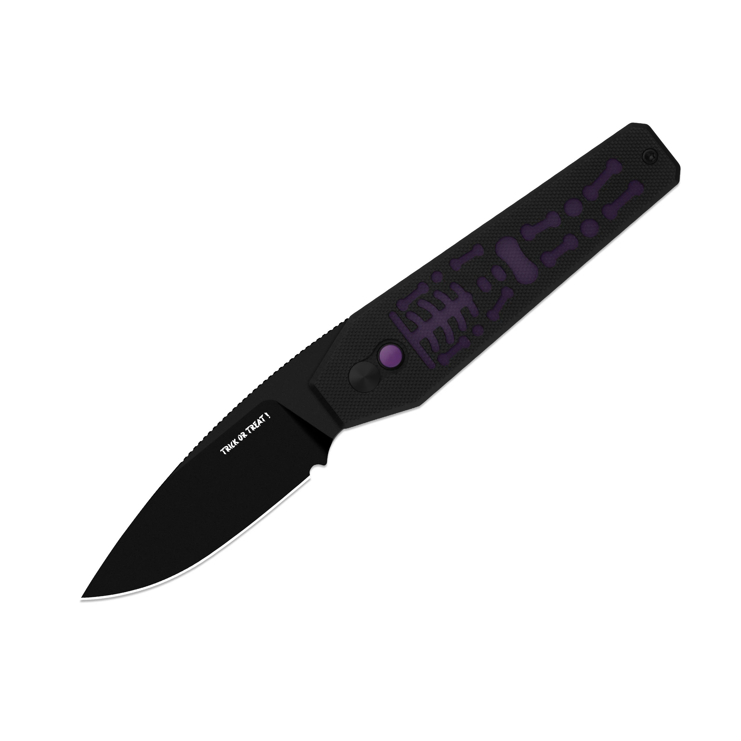 Kizer Halloween 2026 Tomb Button Lock Folding Knife PVD Nitro V/Glow in the Dark G-10 V3692HW2 View 3