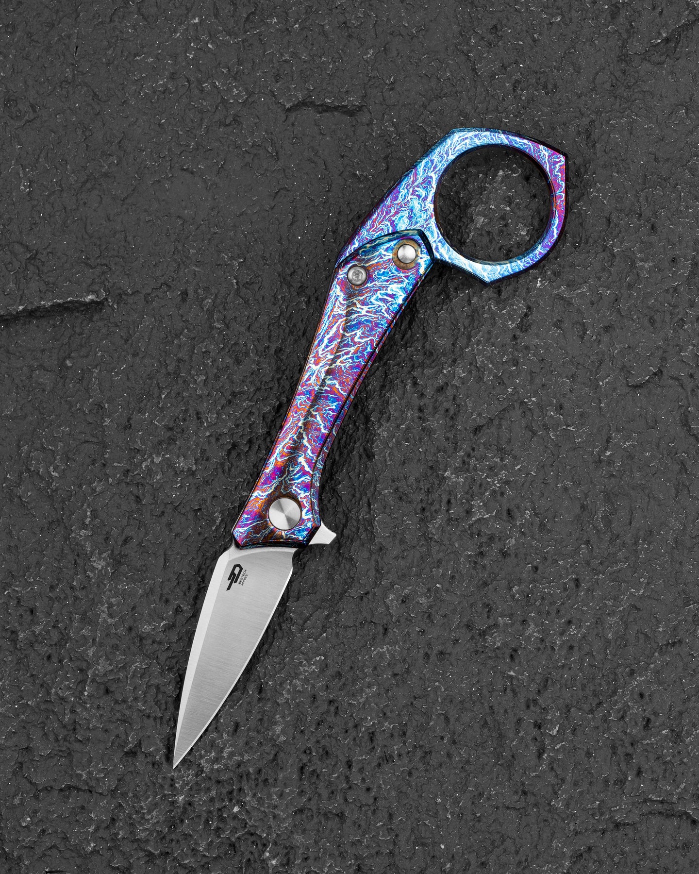Bestech Duci Framelock Folding Knife Satin 20CV/Flamed Titanium BT2605D View 1