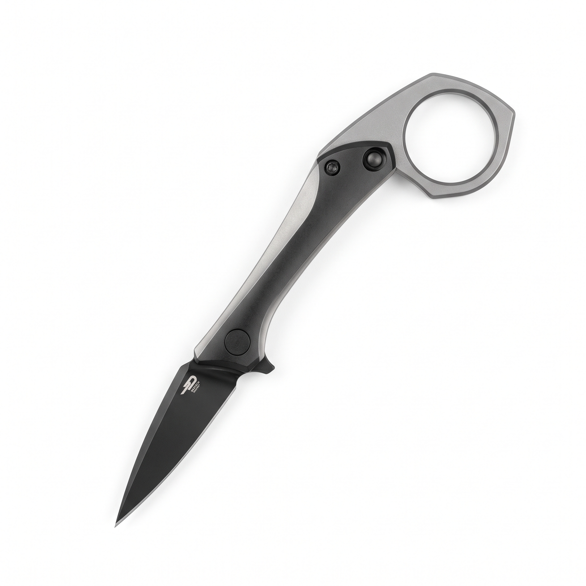 Bestech Duci Framelock Folding Knife Black PVD 20CV/Bead Blasted Titanium BT2605E View 1