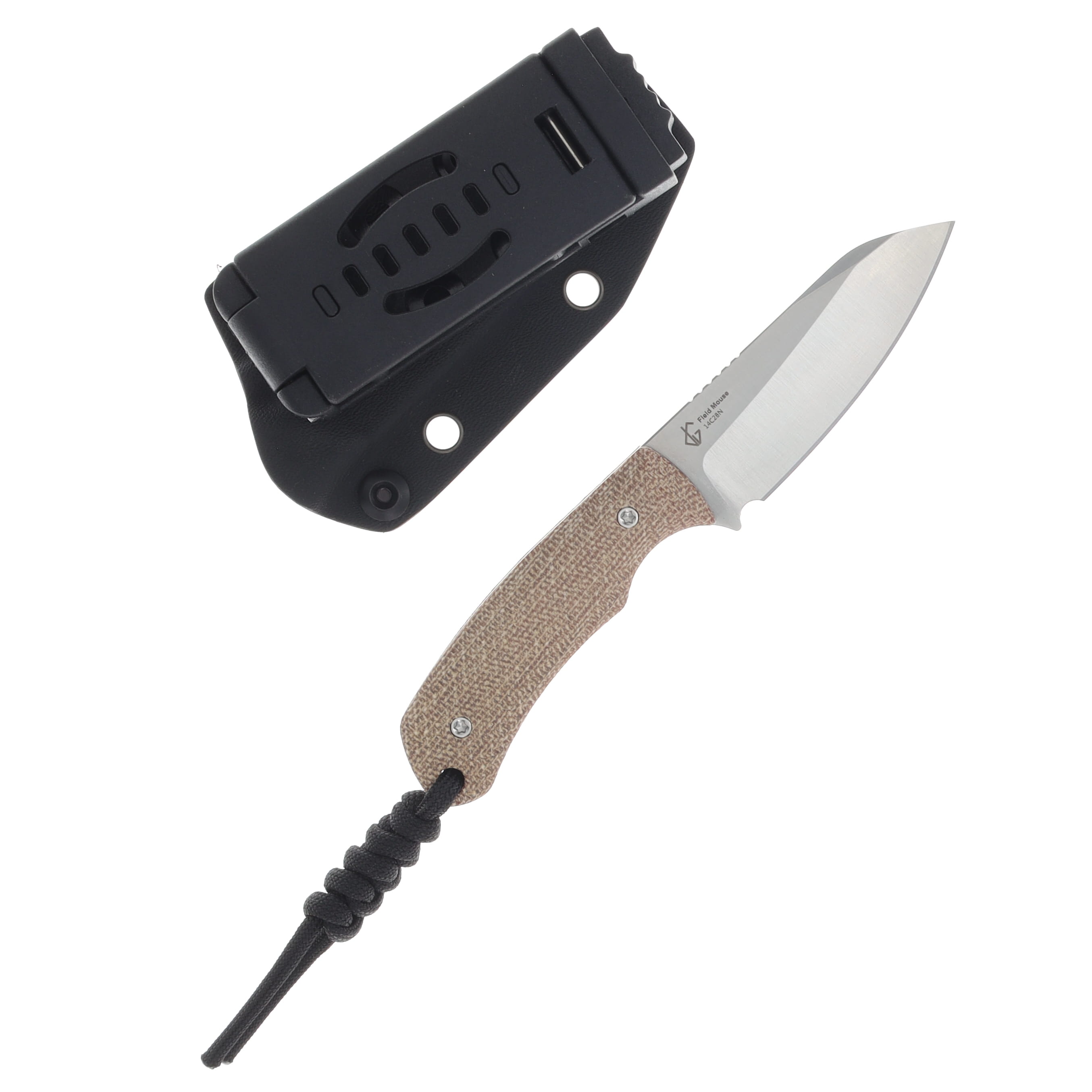 Kizer Field Mouse Fixed Blade Knife Satin 14C28N/Brown Norplex Ultrex Micarta 1135A4 View 2