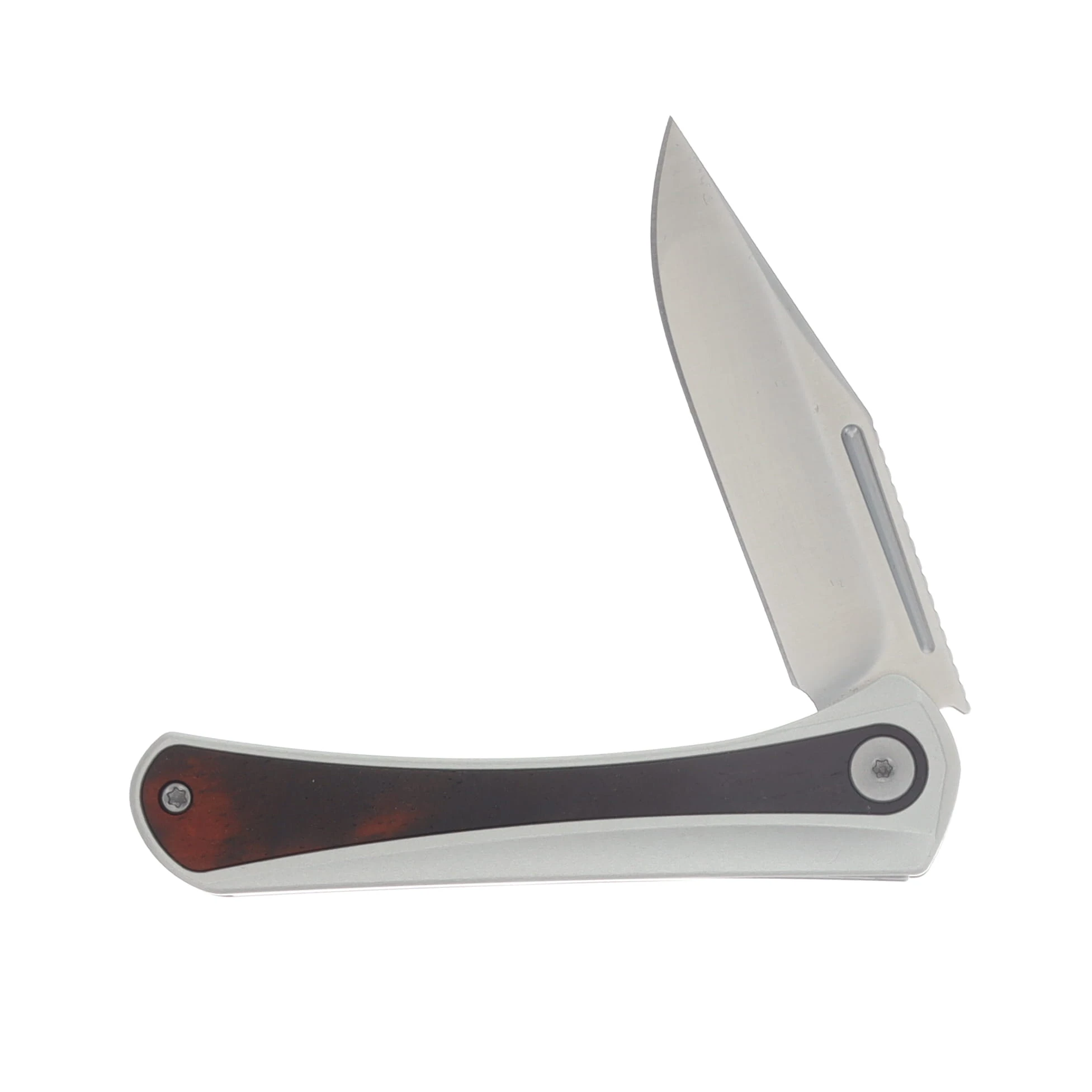 Kizer Melody Slip Joint Folding Knife Satin S35VN/Panama Rosewood and Gray Aluminum KI3732A2 View 3