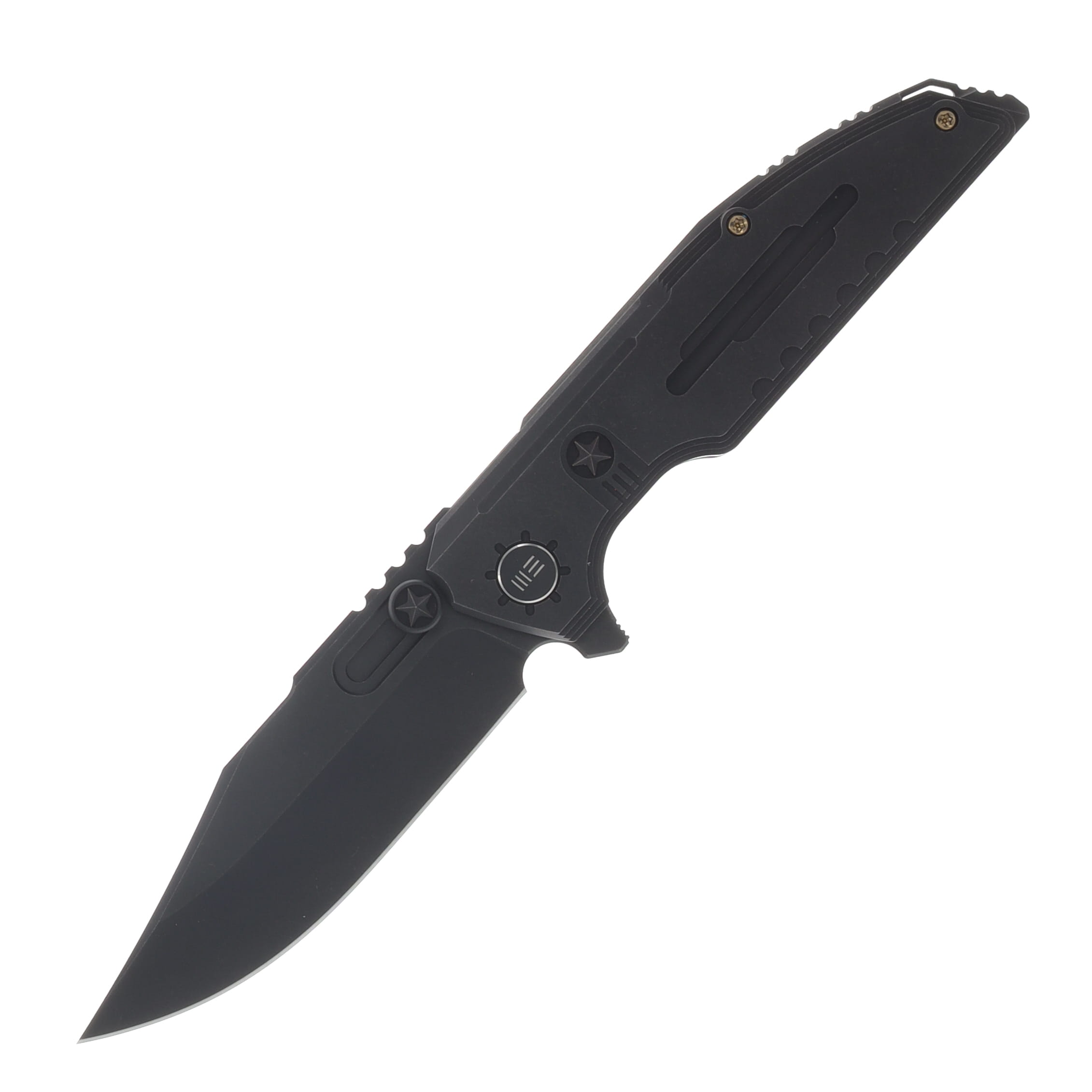WE Knife Co Army Inspired Muster Folder Black Titanium Handle Black SW M390 Blade WE23058-1 View 1