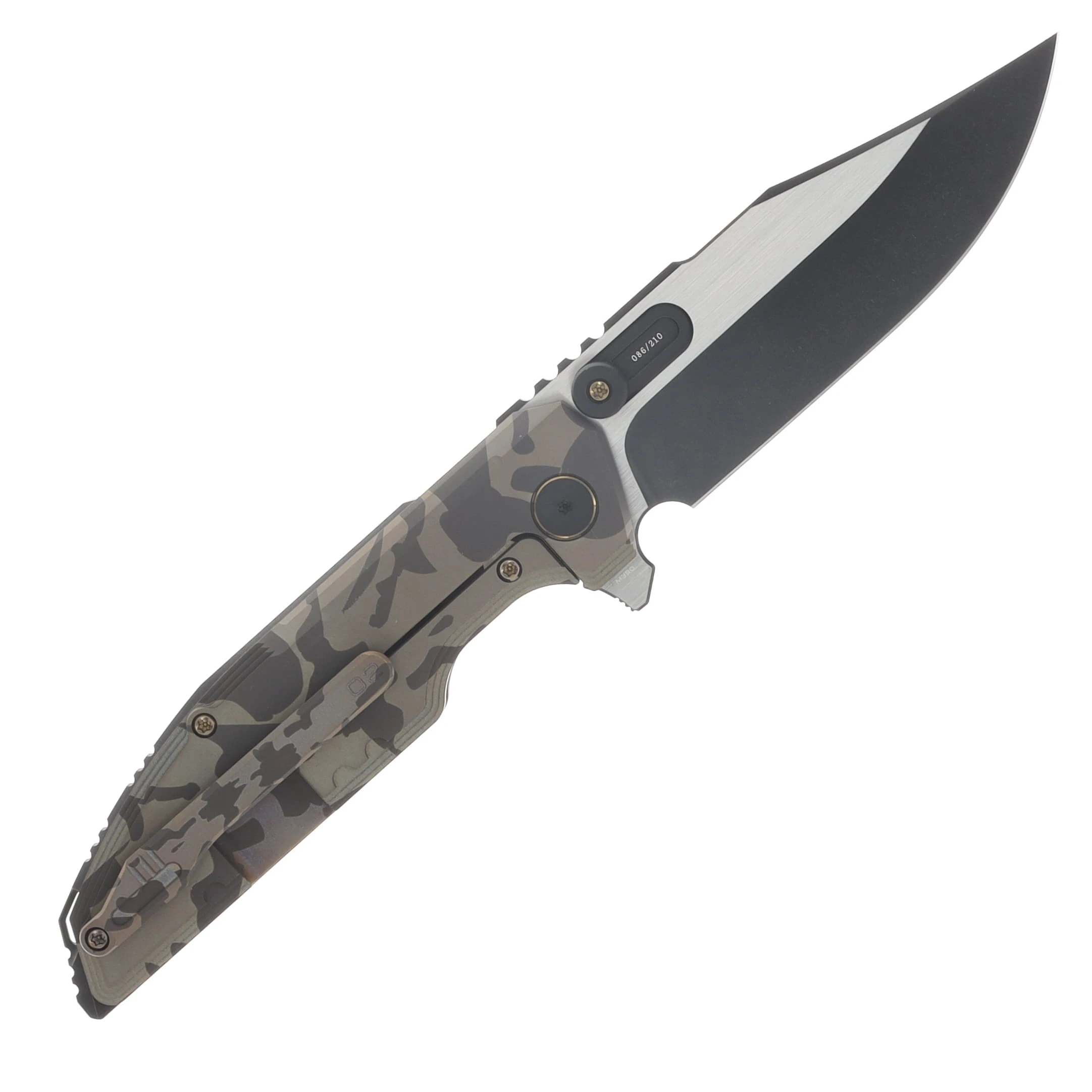 WE Knife Co Army Inspired Muster Folder Desert Terrain Handle Black SW M390 Blade WE23058-3 View 2