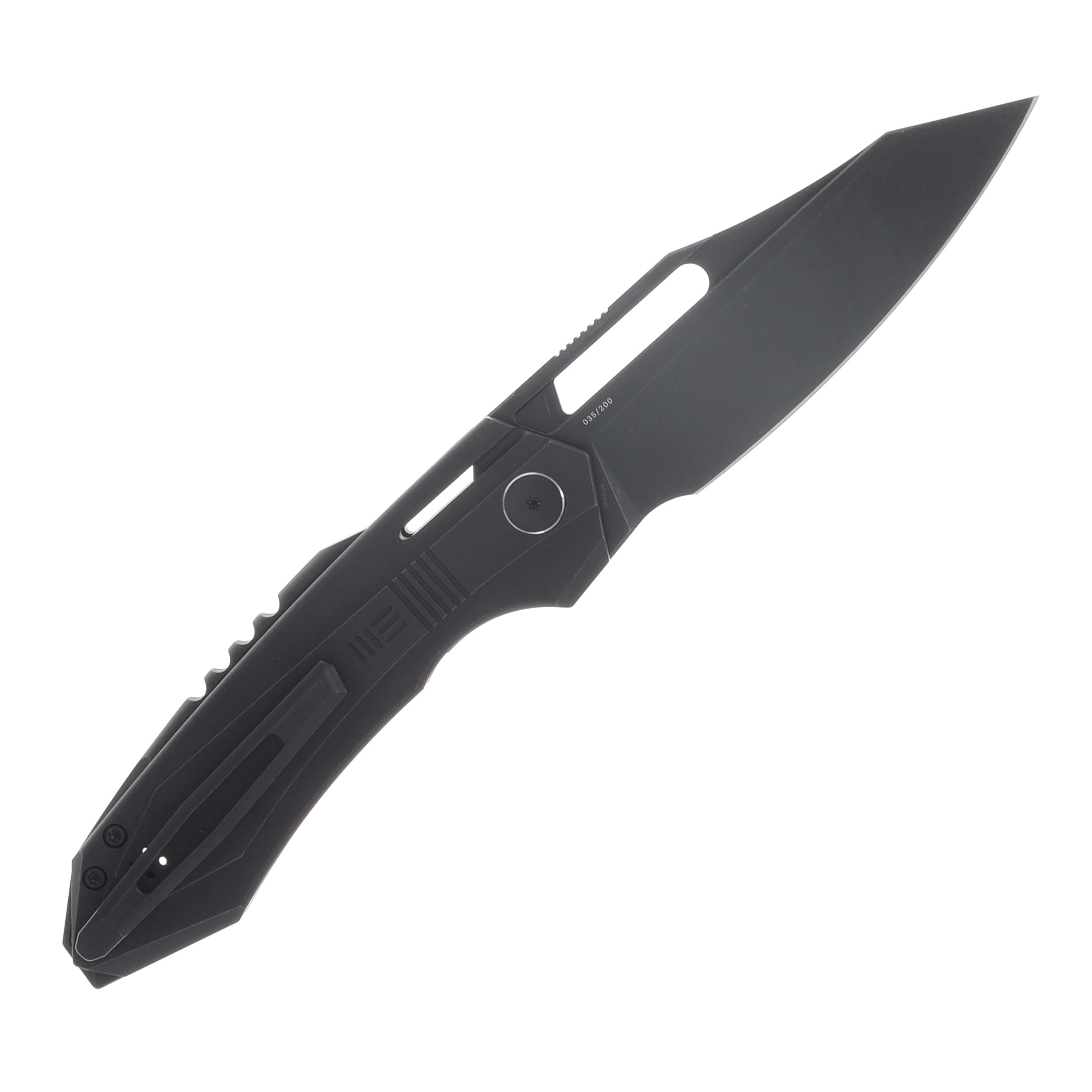 WE Knife Co Air Force Inspired Bogey Folder Black Titanium Handle Black SW M390 Blade WE23088-1 View 2