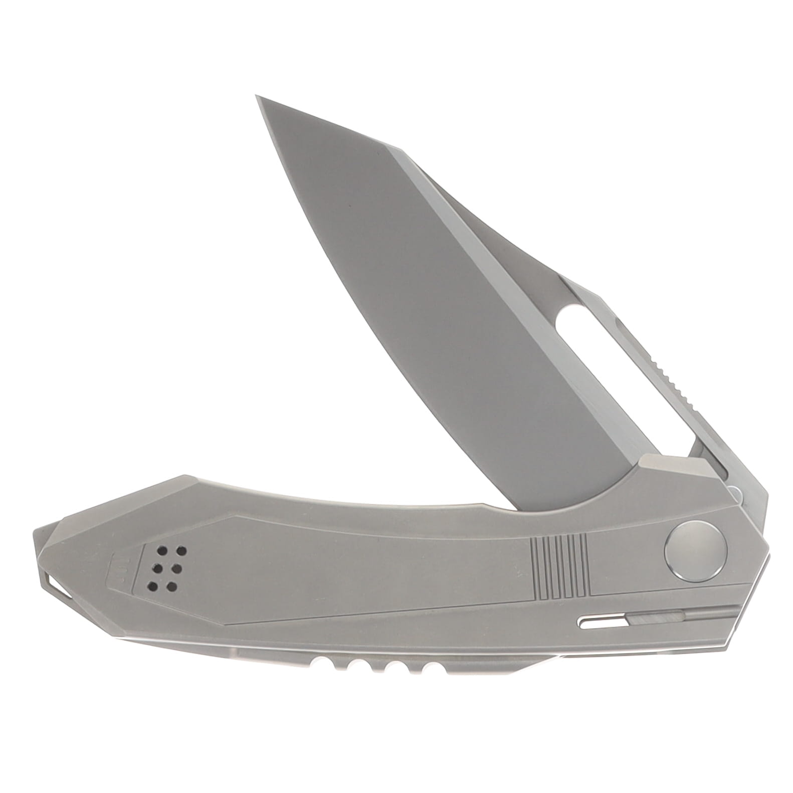 WE Knife Co Air Force Inspired Bogey Folder Gray Titanium Handle SW M390 Blade WE23088-2 View 1
