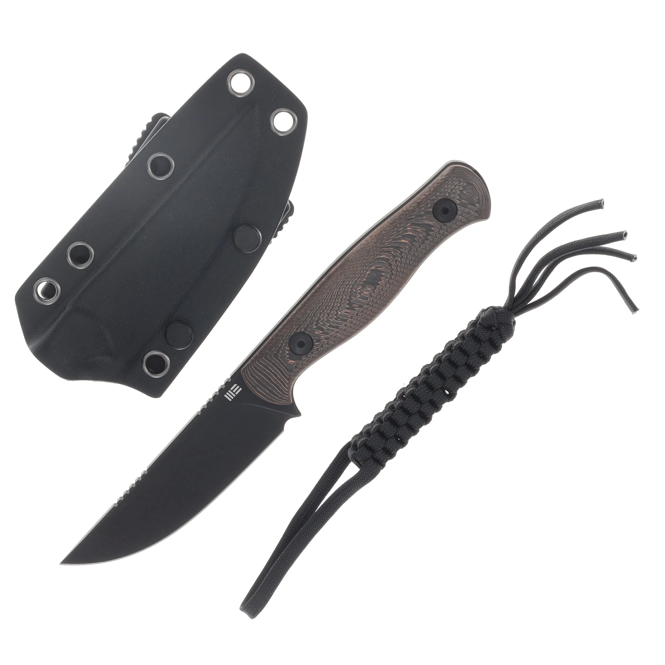 WE Knife Co Notchline Fixed Knife Milled Copper Foil Carbon Fiber Handle Black SW S35VN Blade WE25047-2 View 1