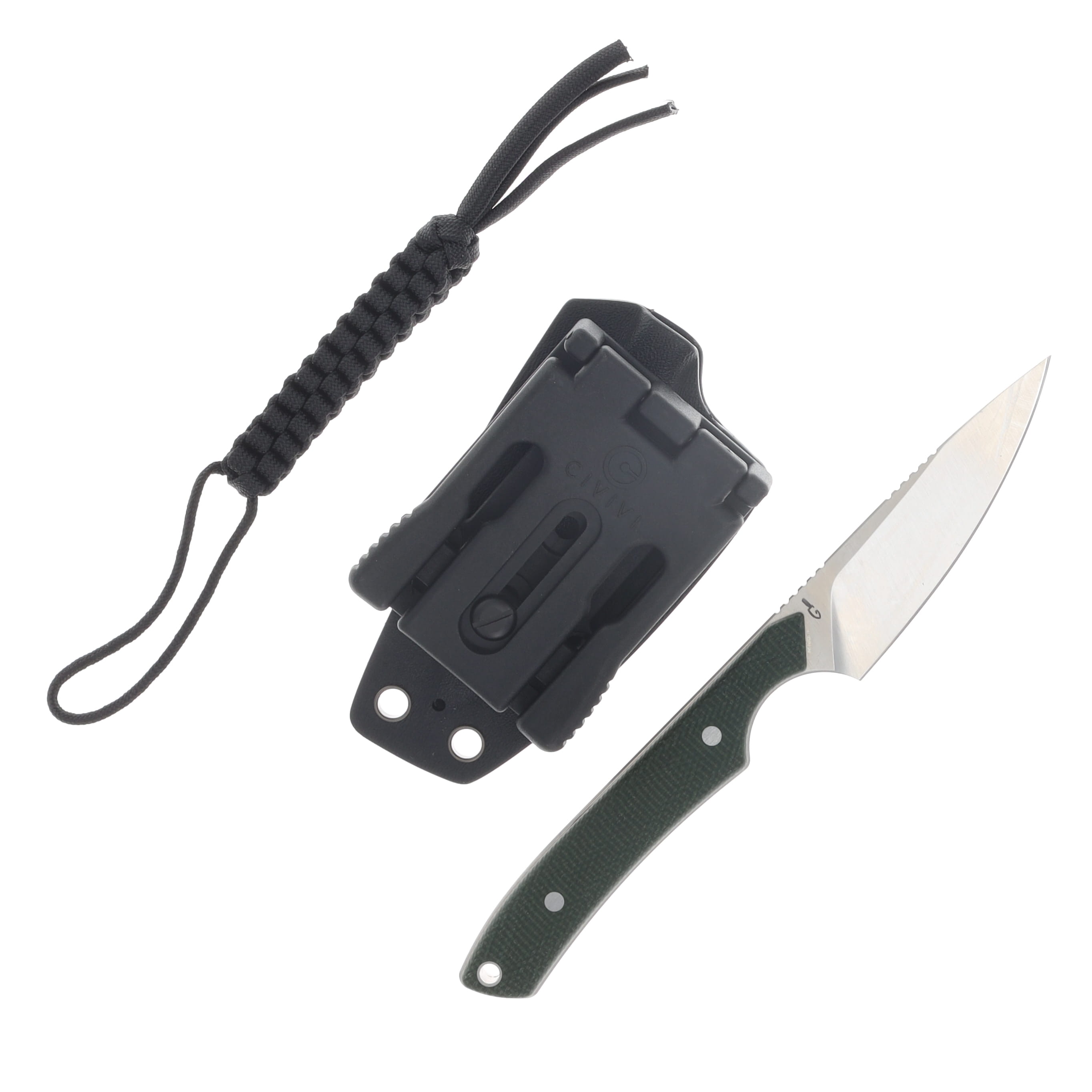 CIVIVI High Grass Field Fixed Knife Green Canvas Micarta Handle Satin 14C28N Blade C25084-2 View 2