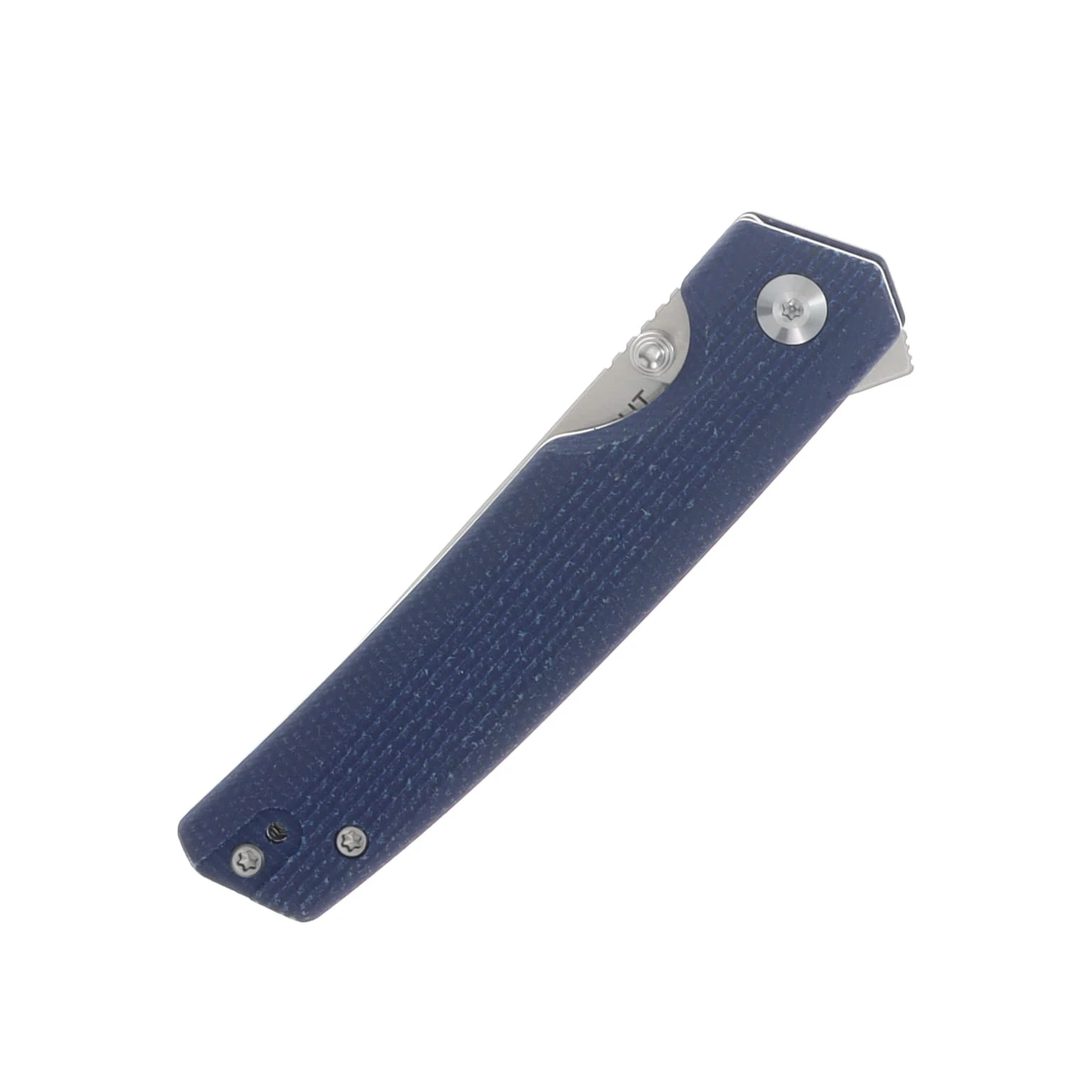 Sencut Stria Folding Knife Milled Blue Canvas Micarta Handle Satin D2 Blade S25112-3 View 5