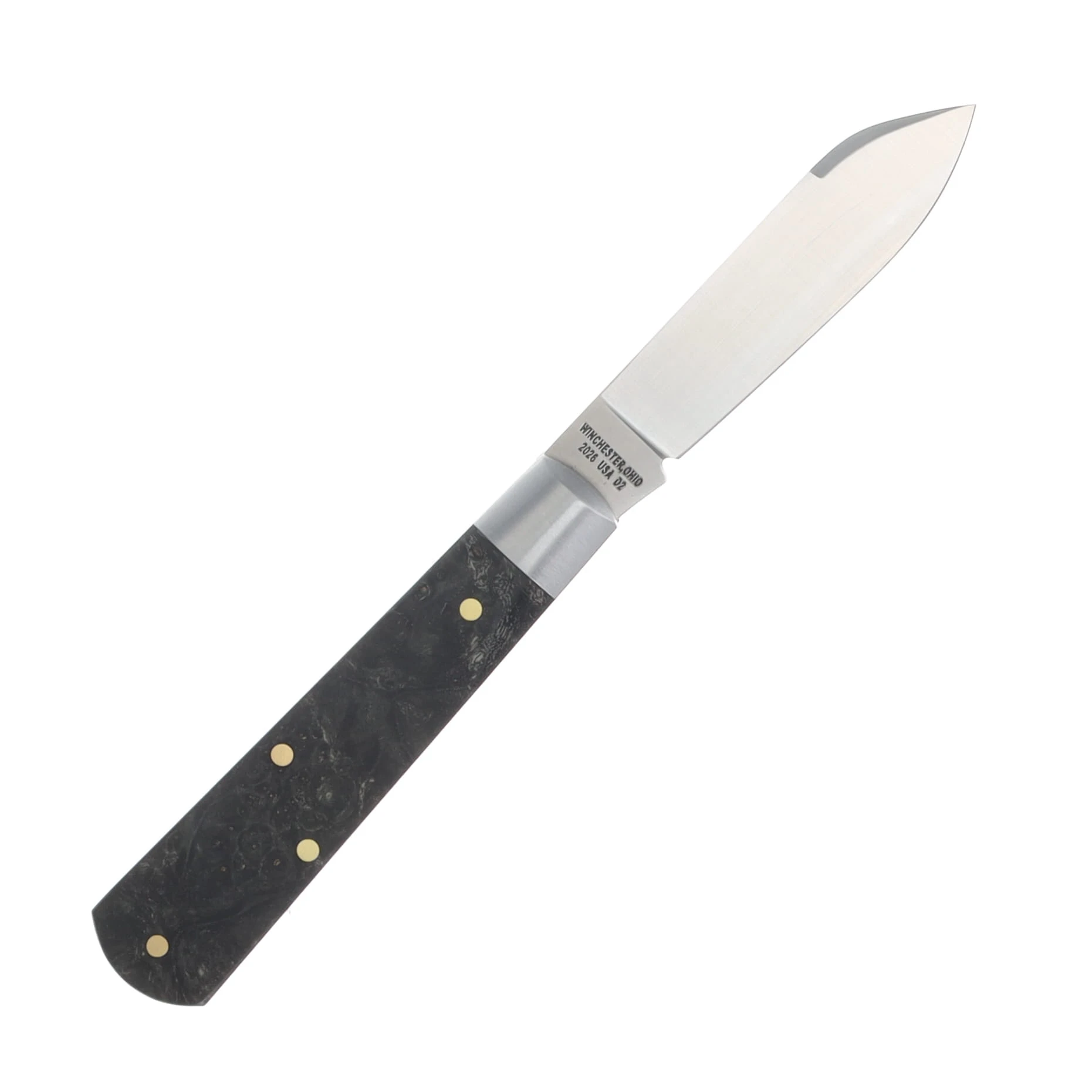 Dollar Knife Co. Buckeye Wood Jack Folding Knife W/Red Shield CCDKC-BUCKEYE-RS View 2