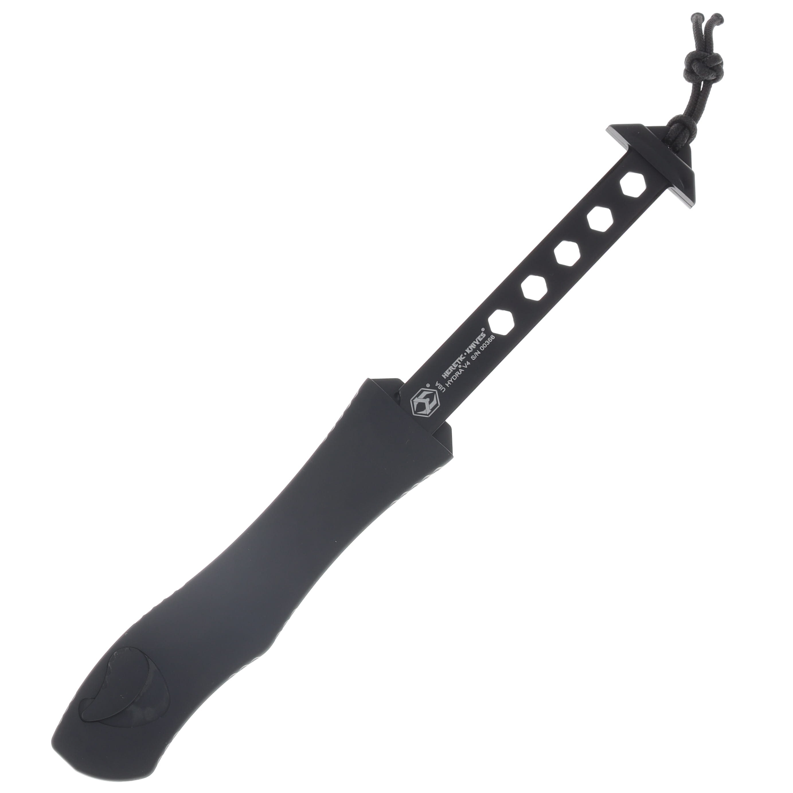 Heretic Hydra V4 OTF Automatic Tanto Stonewash Blade Black Aluminum Handle H406-2A View 3