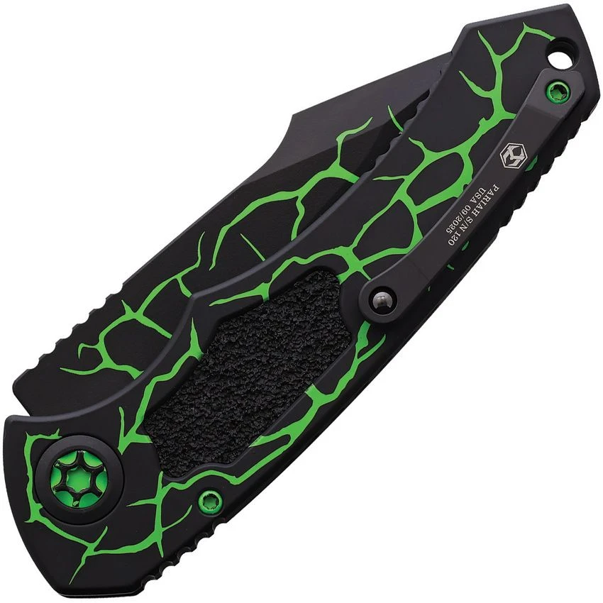 Heretic Pariah OTS Automatic Drop Point UV Toxic Magma View 2