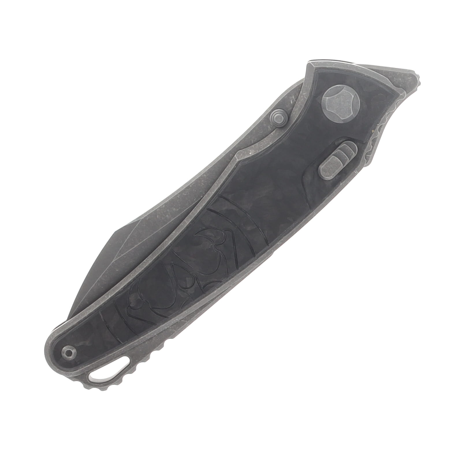 Hawk Knife Designs Talon Folding Knife Tumbled Black Ops Marble View 5