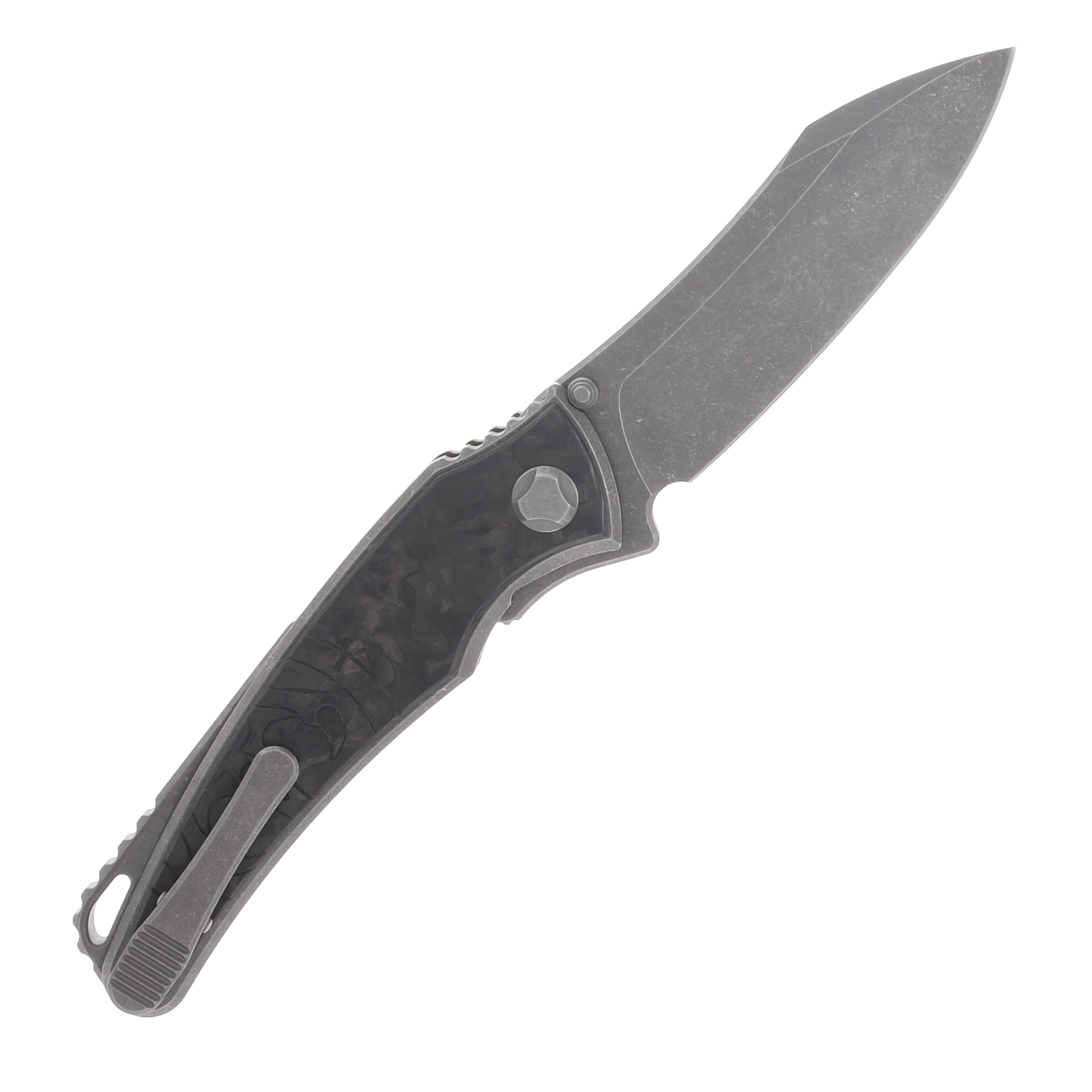 Hawk Knife Designs Talon Folding Knife Tumbled Black Ops Marble View 2