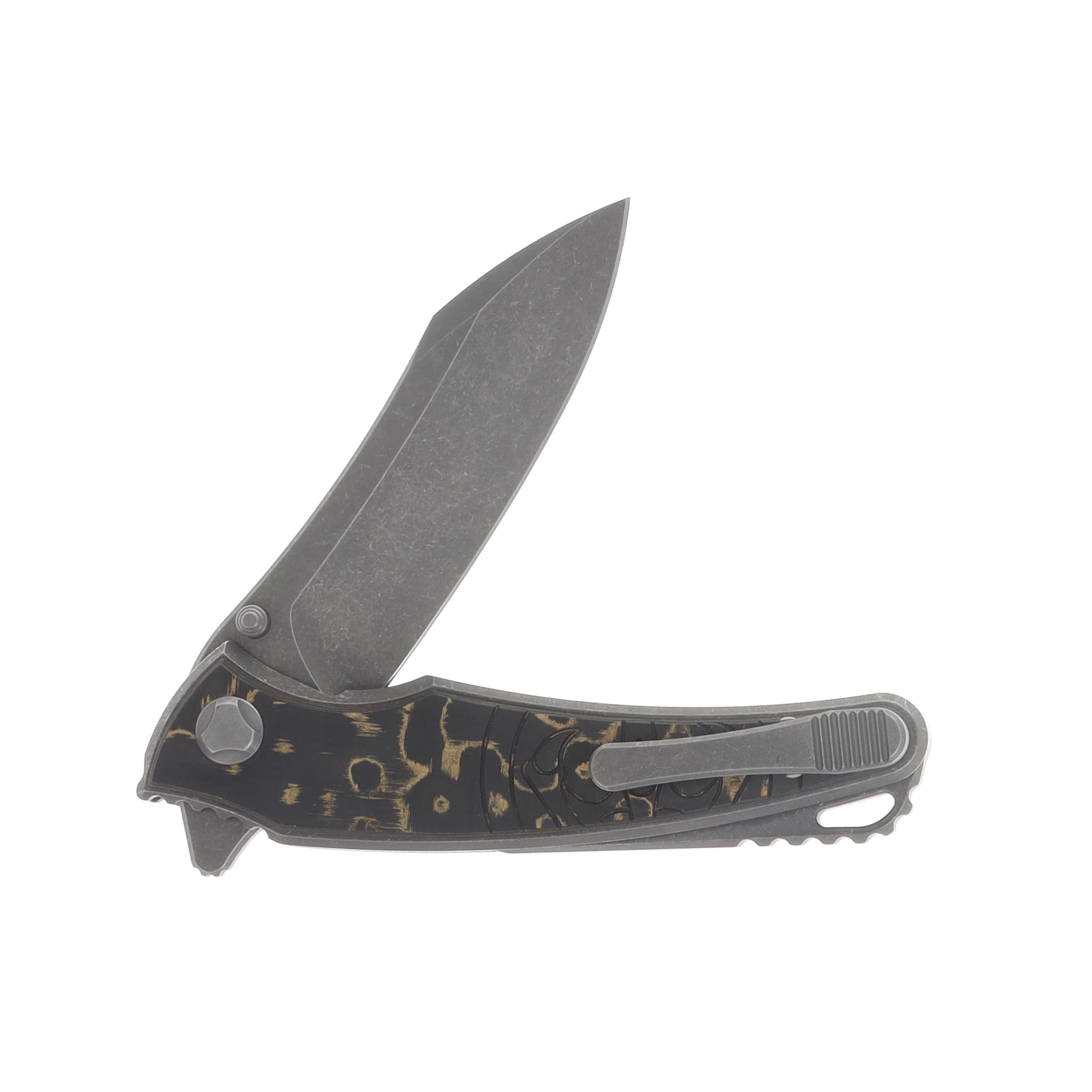Hawk Knife Designs Talon Folding Knife Tumbled Gold Camo HAWKTALGLDCAMO View 4