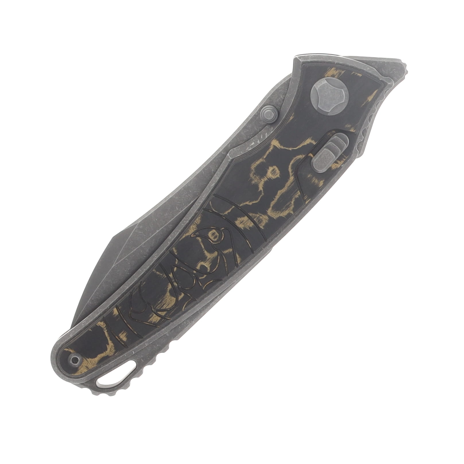 Hawk Knife Designs Talon Folding Knife Tumbled Gold Camo HAWKTALGLDCAMO View 5