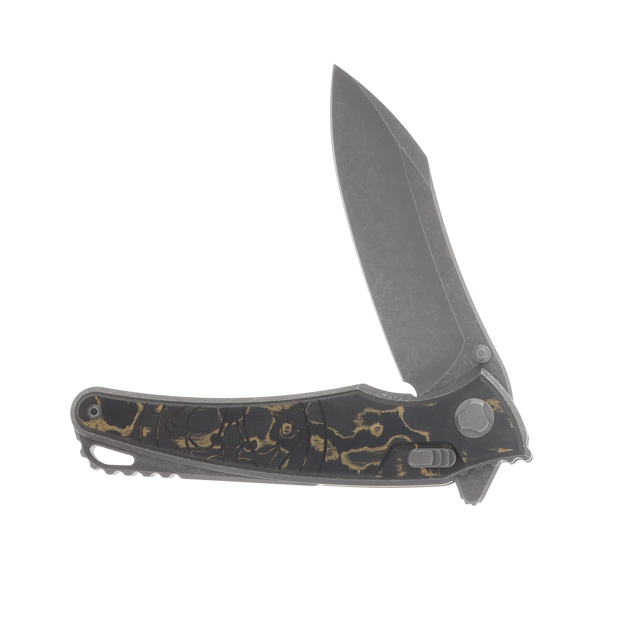 Hawk Knife Designs Talon Folding Knife Tumbled Gold Camo HAWKTALGLDCAMO View 3