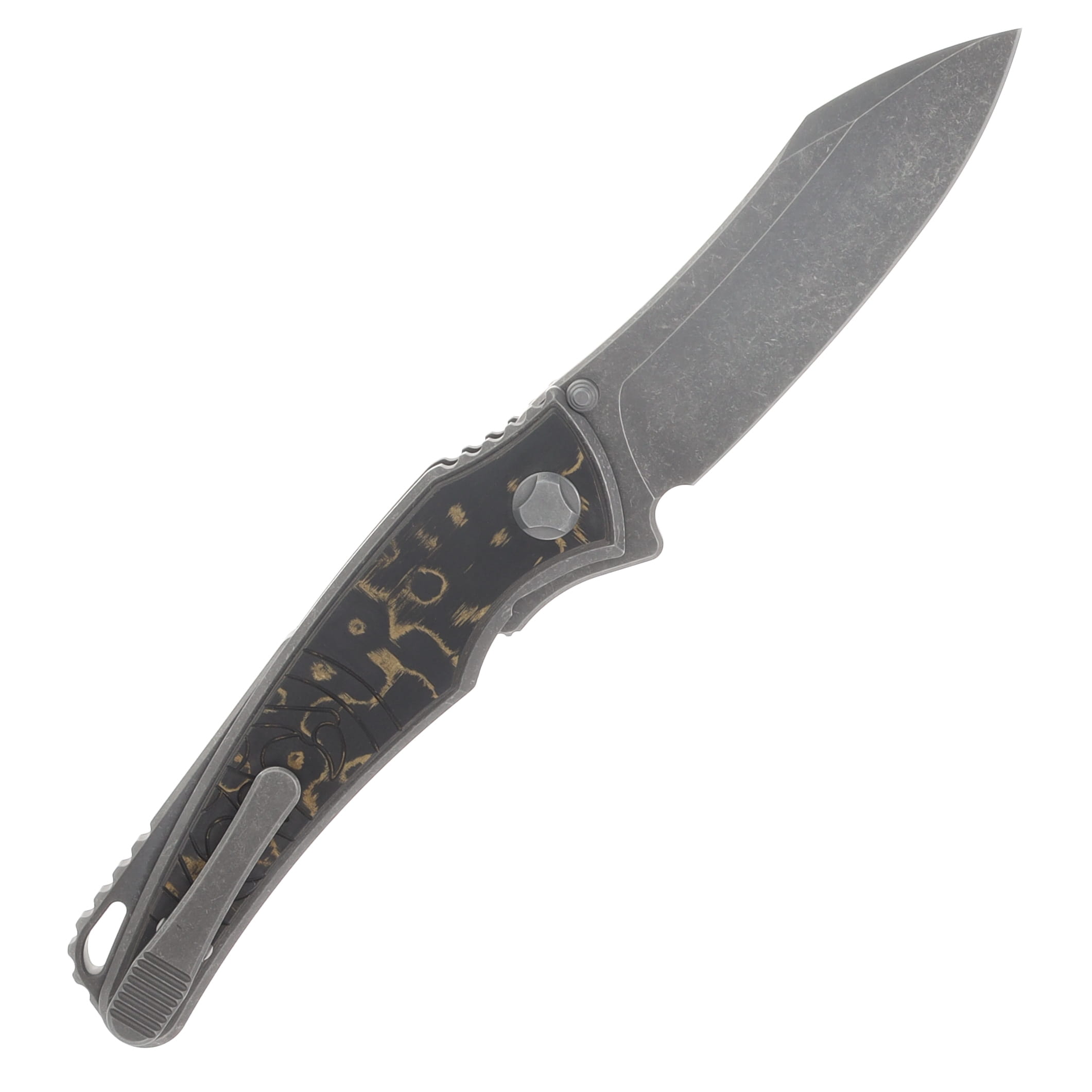 Hawk Knife Designs Talon Folding Knife Tumbled Gold Camo HAWKTALGLDCAMO View 2