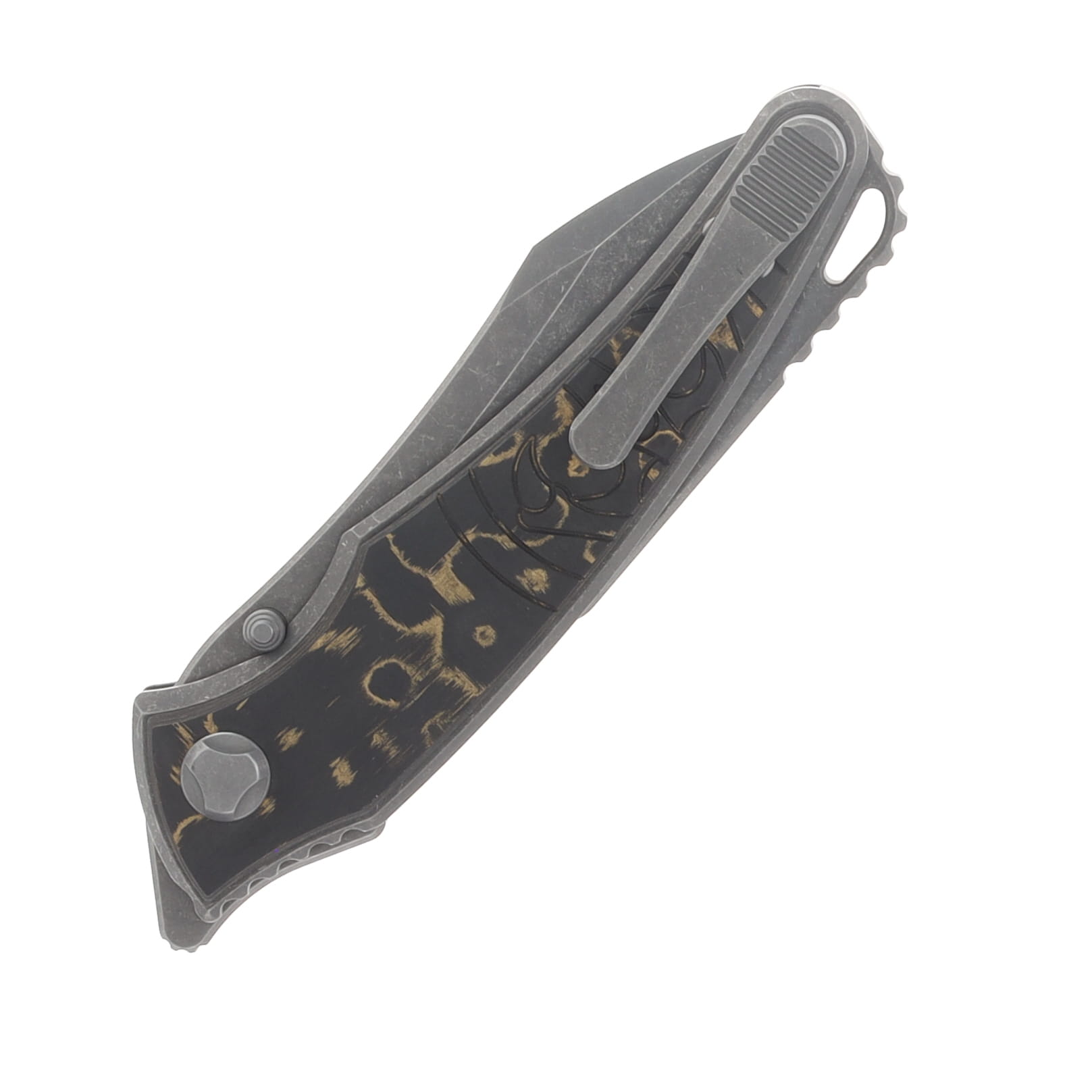 Hawk Knife Designs Talon Folding Knife Tumbled Gold Camo HAWKTALGLDCAMO View 6