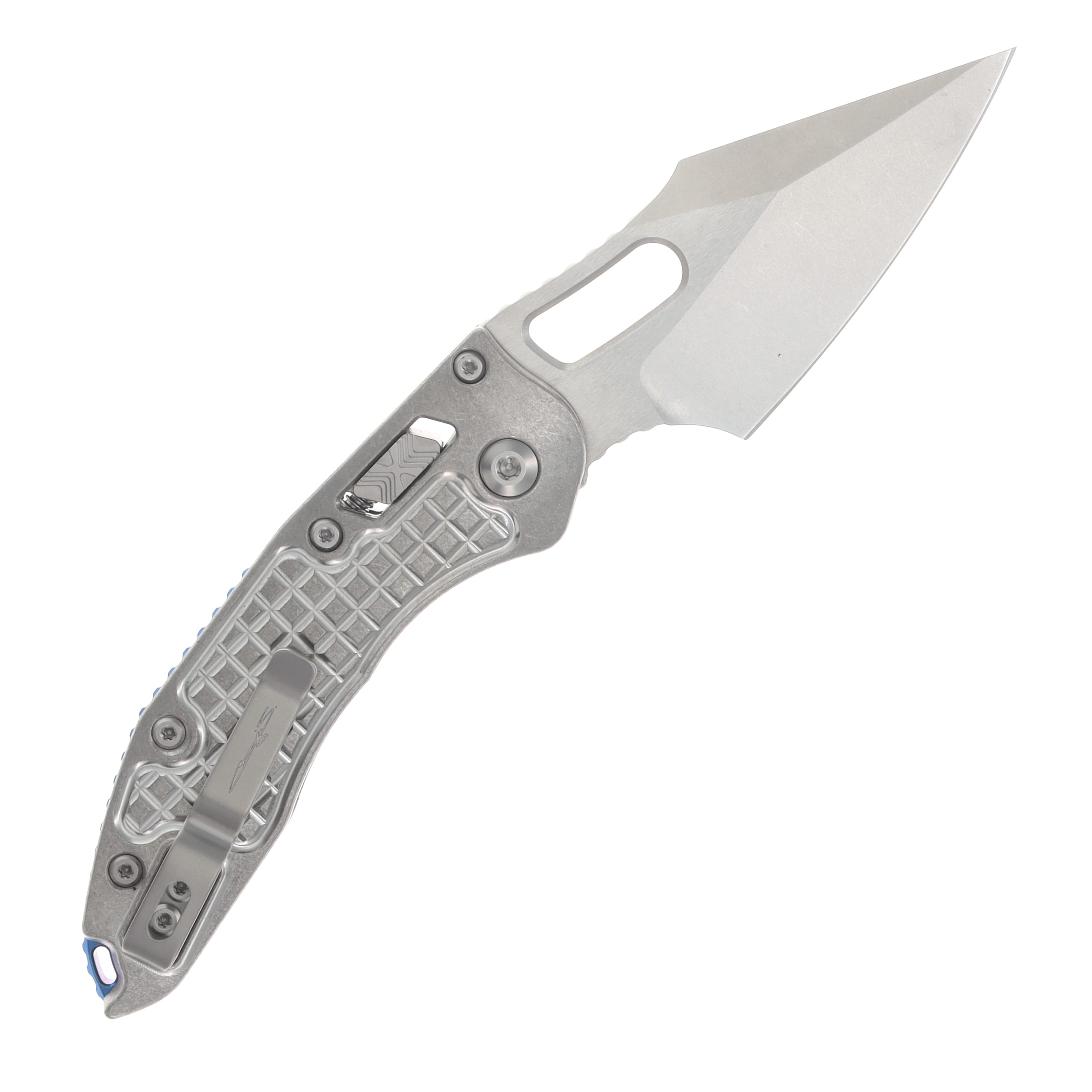 Microtech Stitch RAM LOK Folder Marfione Select SW -SW Frag TI W/Blue TI Accent MT169RL10FRMS2 View 2
