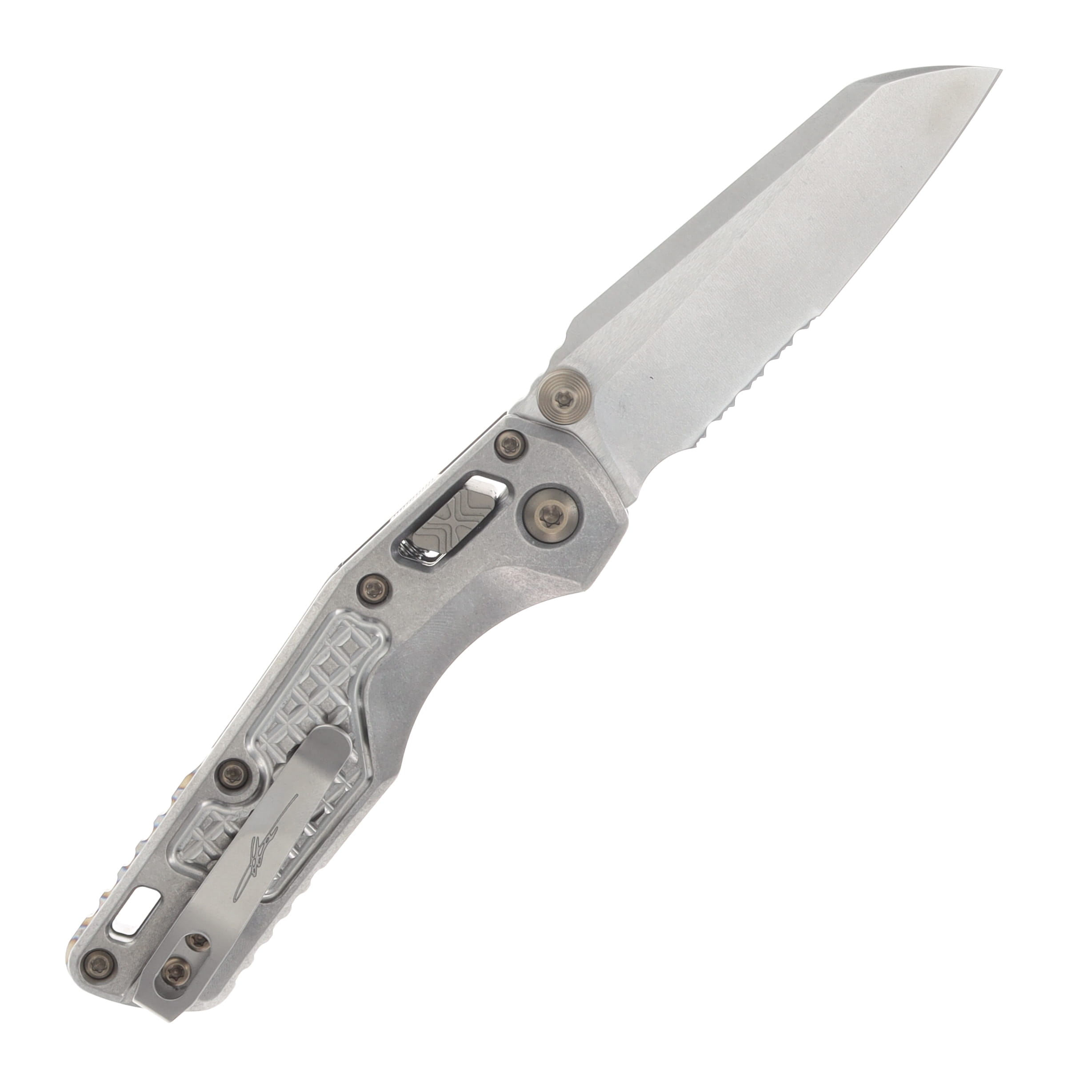 Microtech MSI Mini RAM-LOK PS Folder Marfione Select SW - SW Frag TI W Flamed TI Accent Bronzed Double Vapor Blast Stainless MT210M11FRMS5 View 2